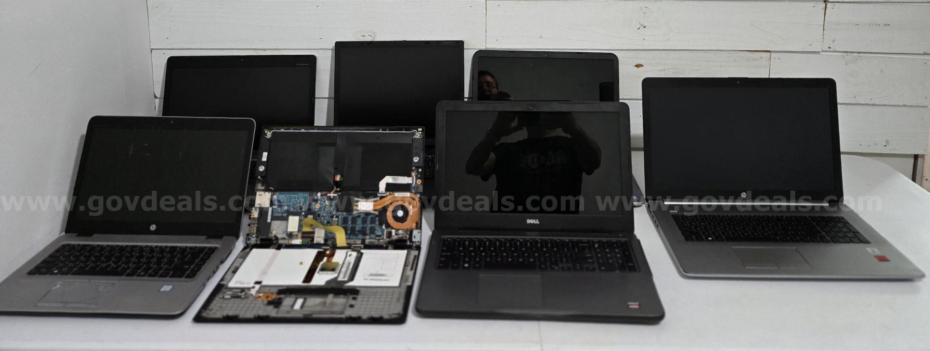 Mixed Surplus Lot of 7 various Laptops for Parts or Repair Lenovo /HP/Dell  Government Surplus Auction - Photo #2