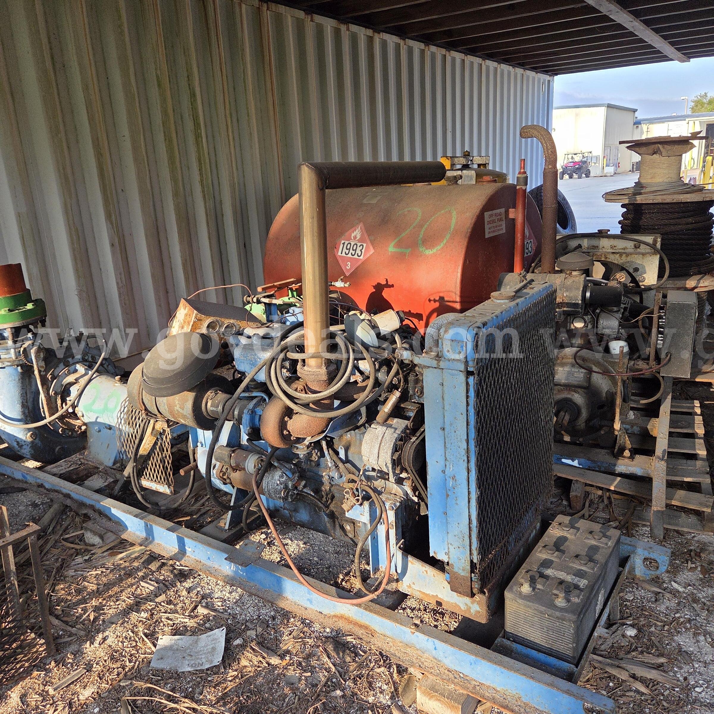 Two Perkins Engines and Miscellaneous Bushog or Batwing Mower Parts Perkins  Government Surplus Auction - Photo #2