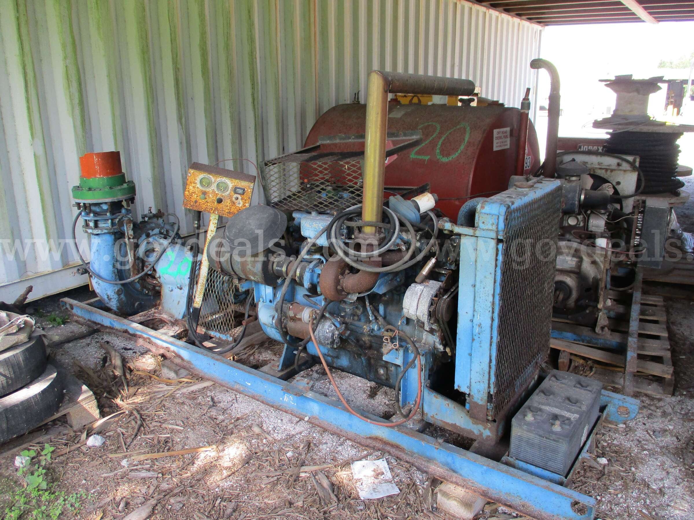 Two Perkins Engines and Miscellaneous Bushog or Batwing Mower Parts Perkins  Government Surplus Auction - Photo #3