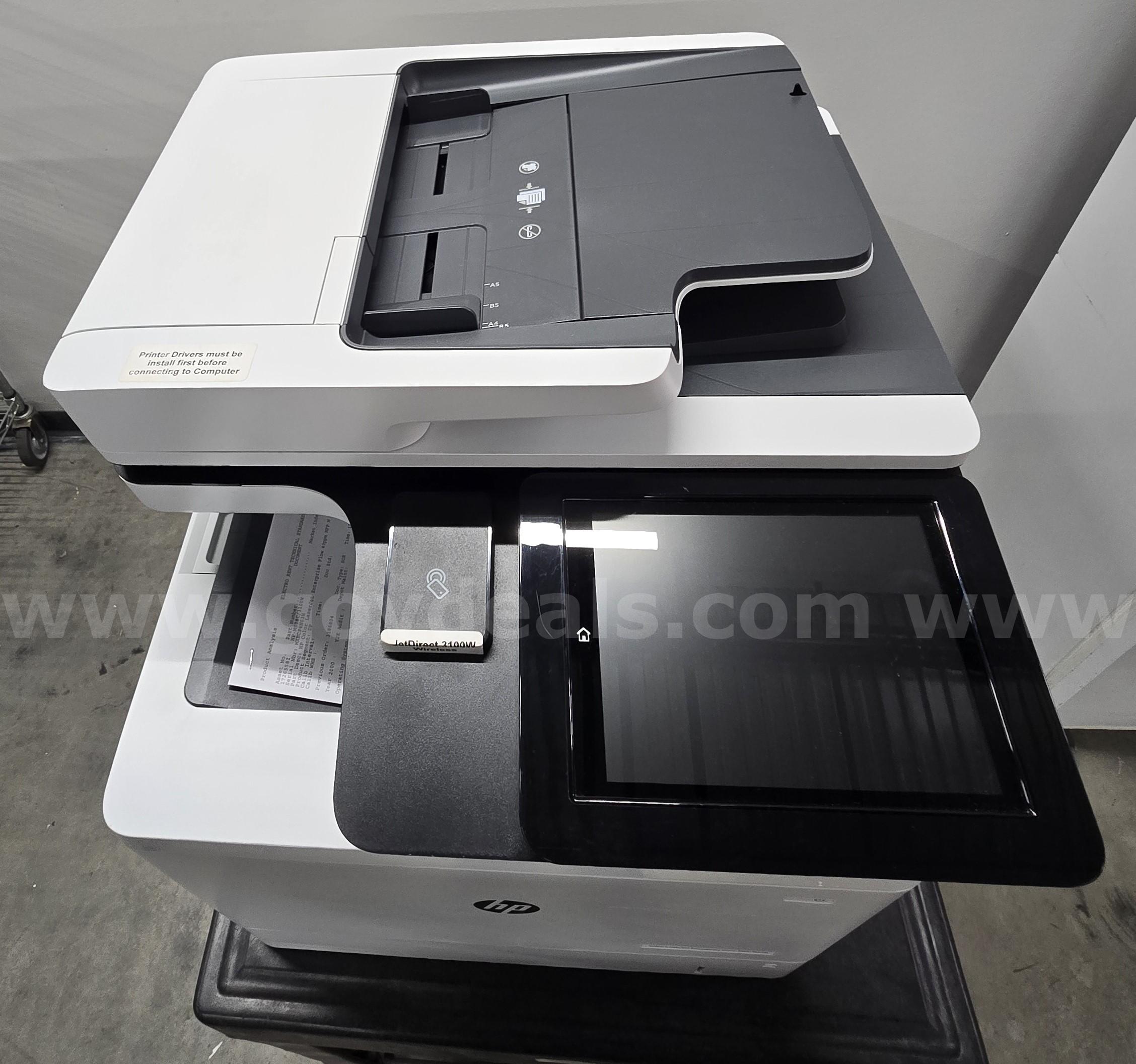 Lot of 2 HP Color LaserJet Enterprise Flow MFP M578c Color Printers – Tested Working HP M578c Government Surplus Auction - Photo #2