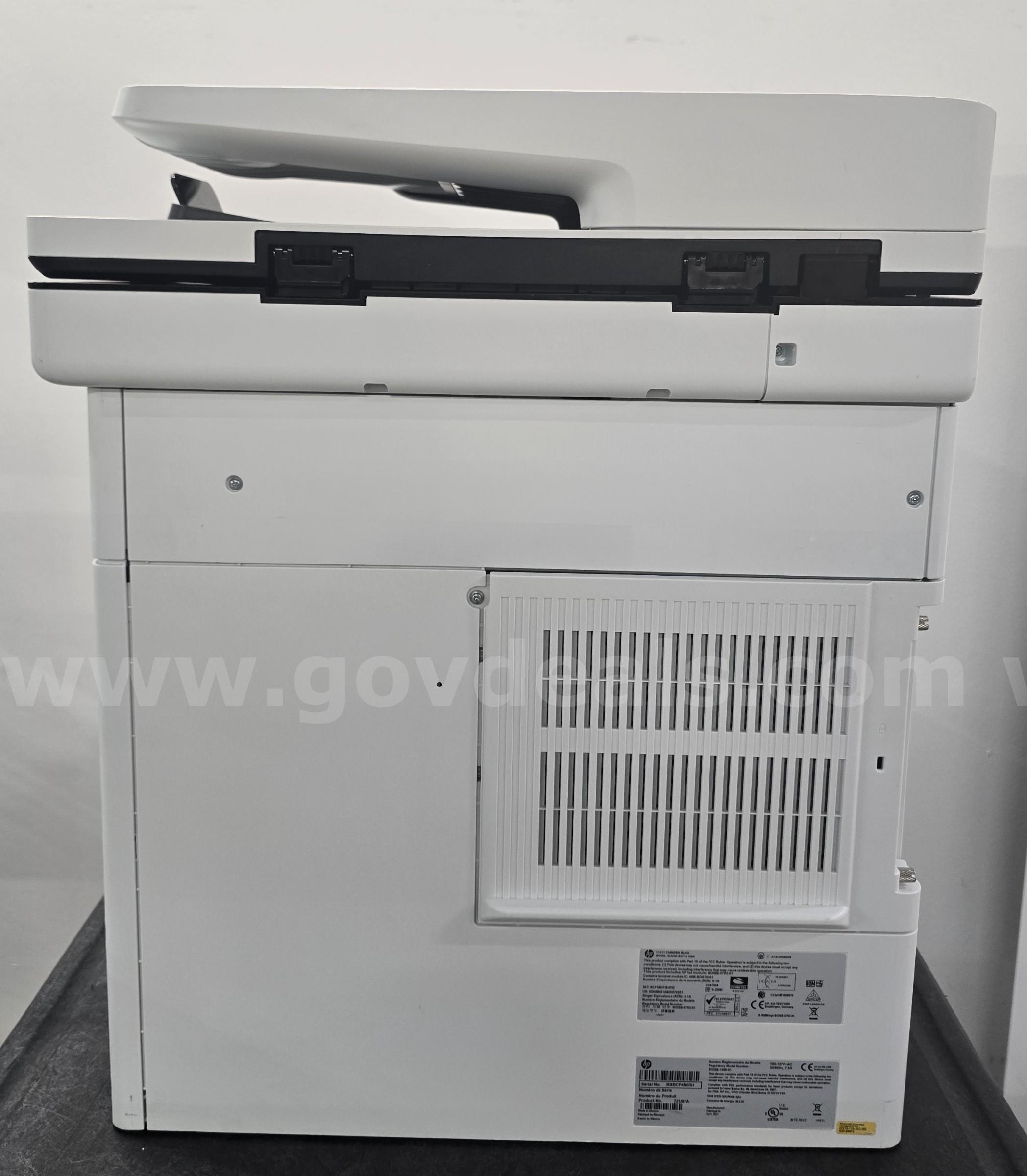 Lot of 2 HP Color LaserJet Enterprise Flow MFP M578c Color Printers – Tested Working HP M578c Government Surplus Auction - Photo #4