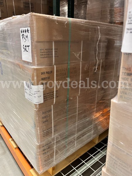 1 Pallet with 576 MRE Meals located in Kalama, WA  576 Government Surplus Auction - Primary Photo