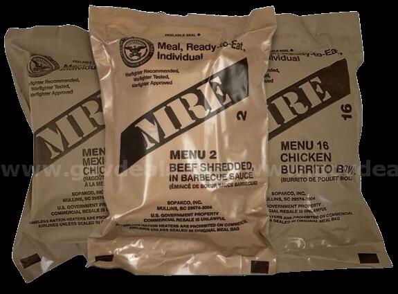 1 Pallet with 576 MRE Meals located in Post Falls, ID  576 Government Surplus Auction - Photo #3