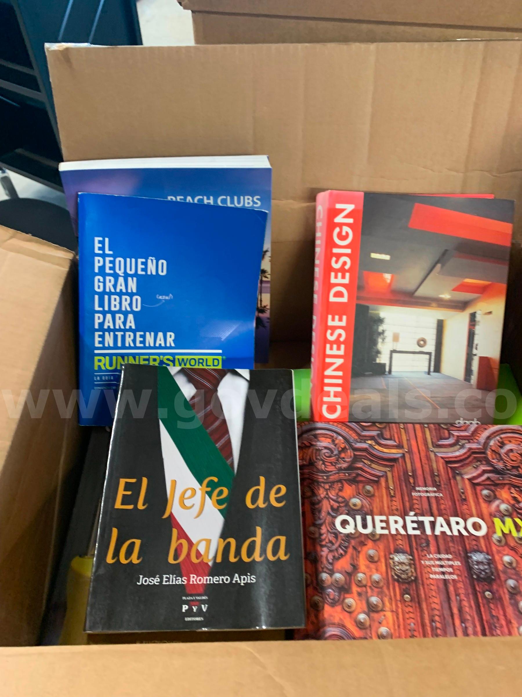5 cases of Spanish books, 5 cajas de libros de Espanol   Government Surplus Auction - Primary Photo