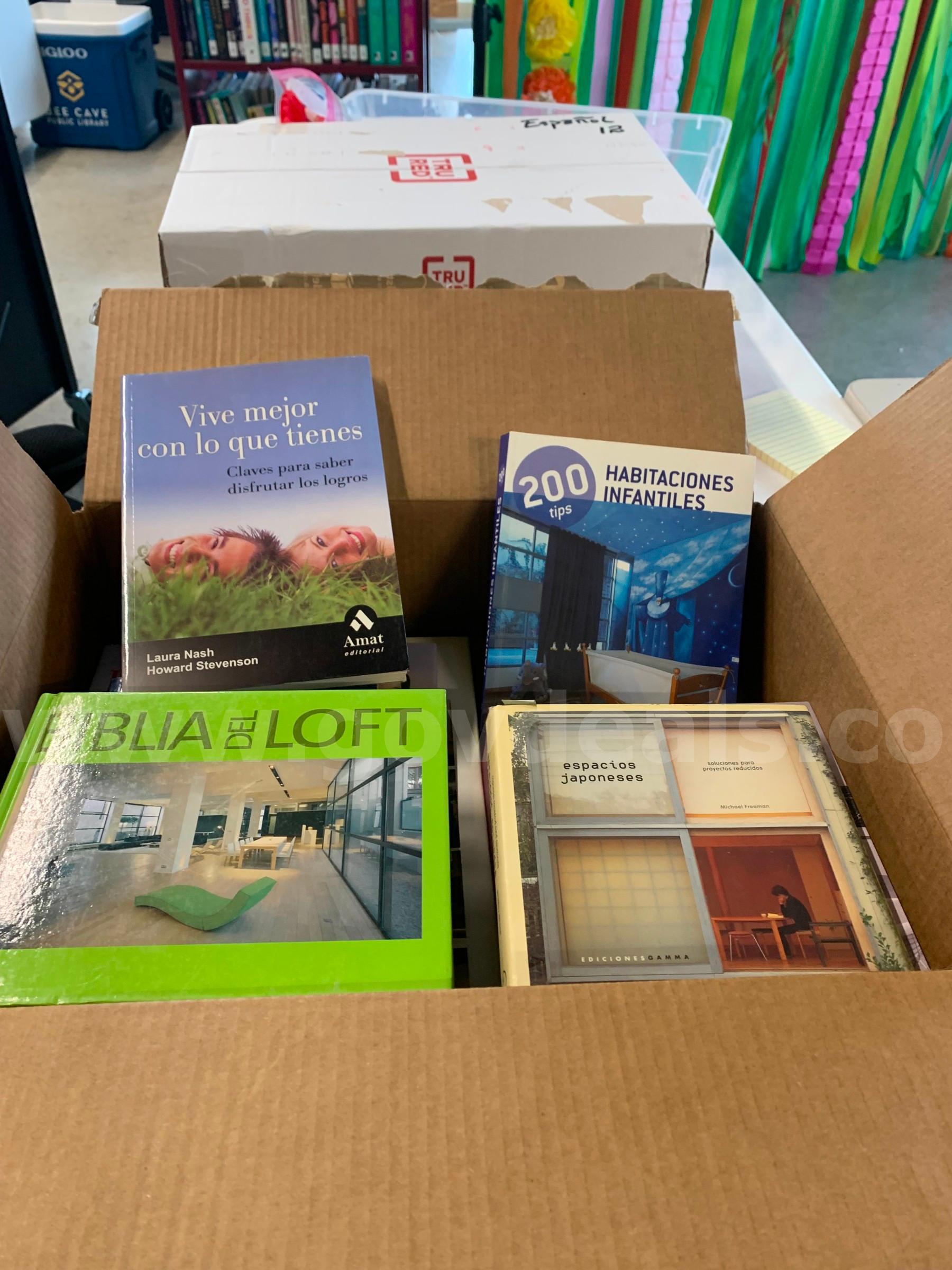 5 cases of Spanish books, 5 cajas de libros de Espanol   Government Surplus Auction - Photo #2