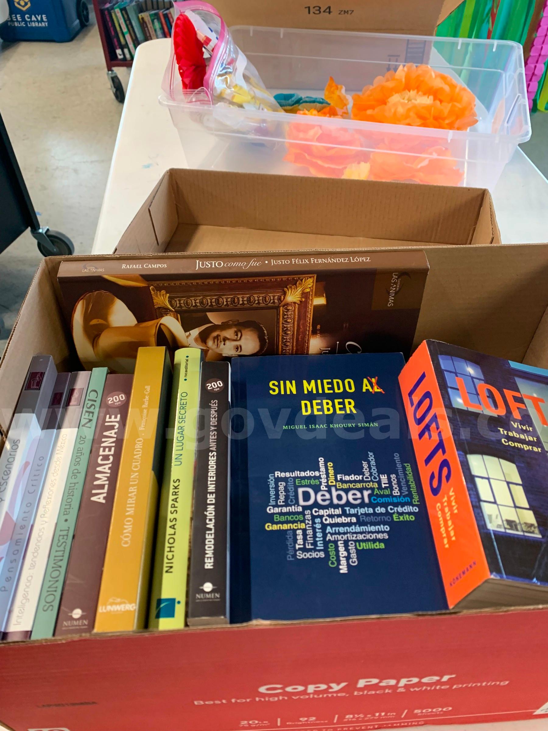 5 cases of Spanish books, 5 cajas de libros de Espanol   Government Surplus Auction - Photo #3