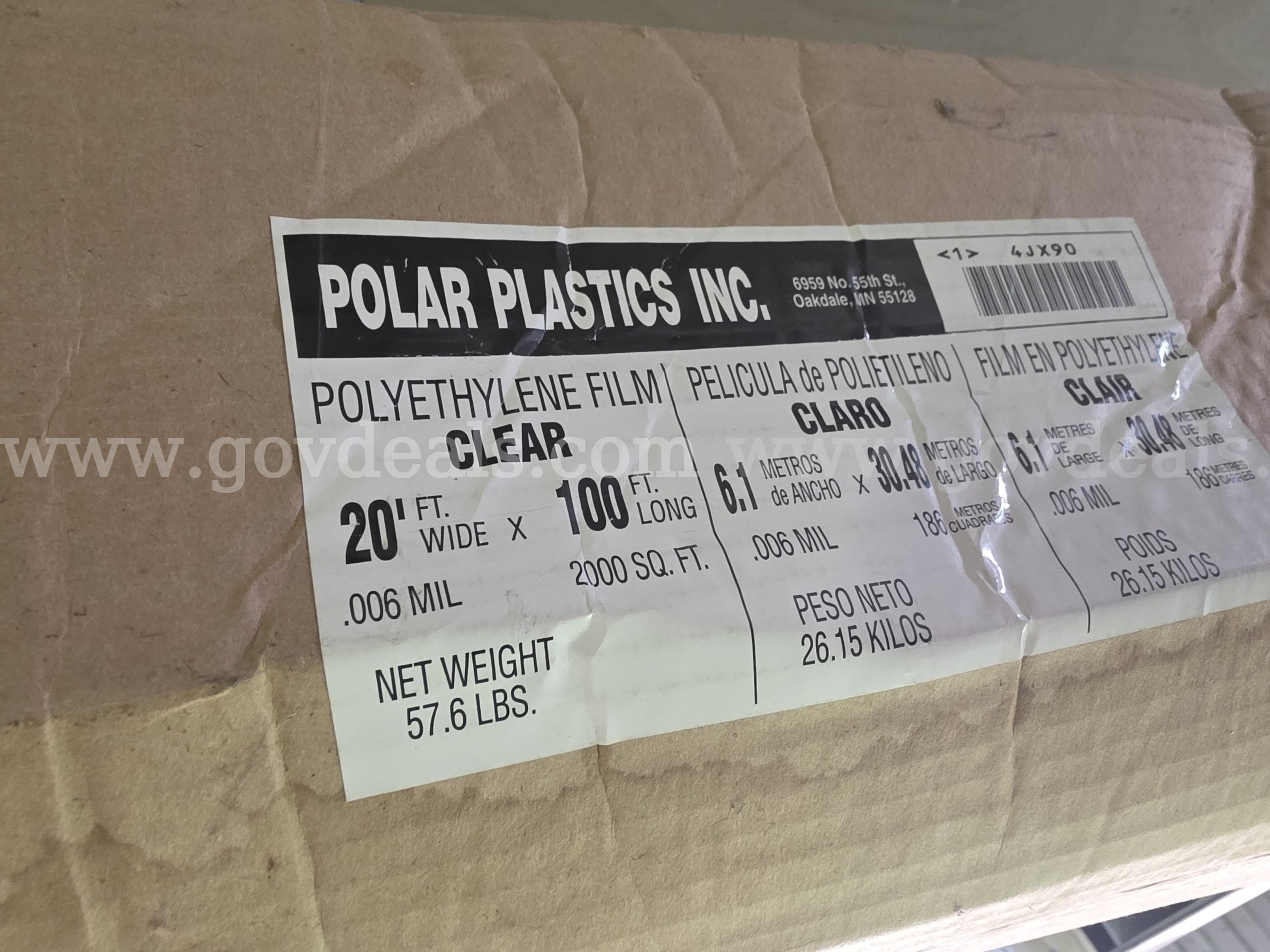 Plastic sheeting- heavy   Government Surplus Auction - Photo #2