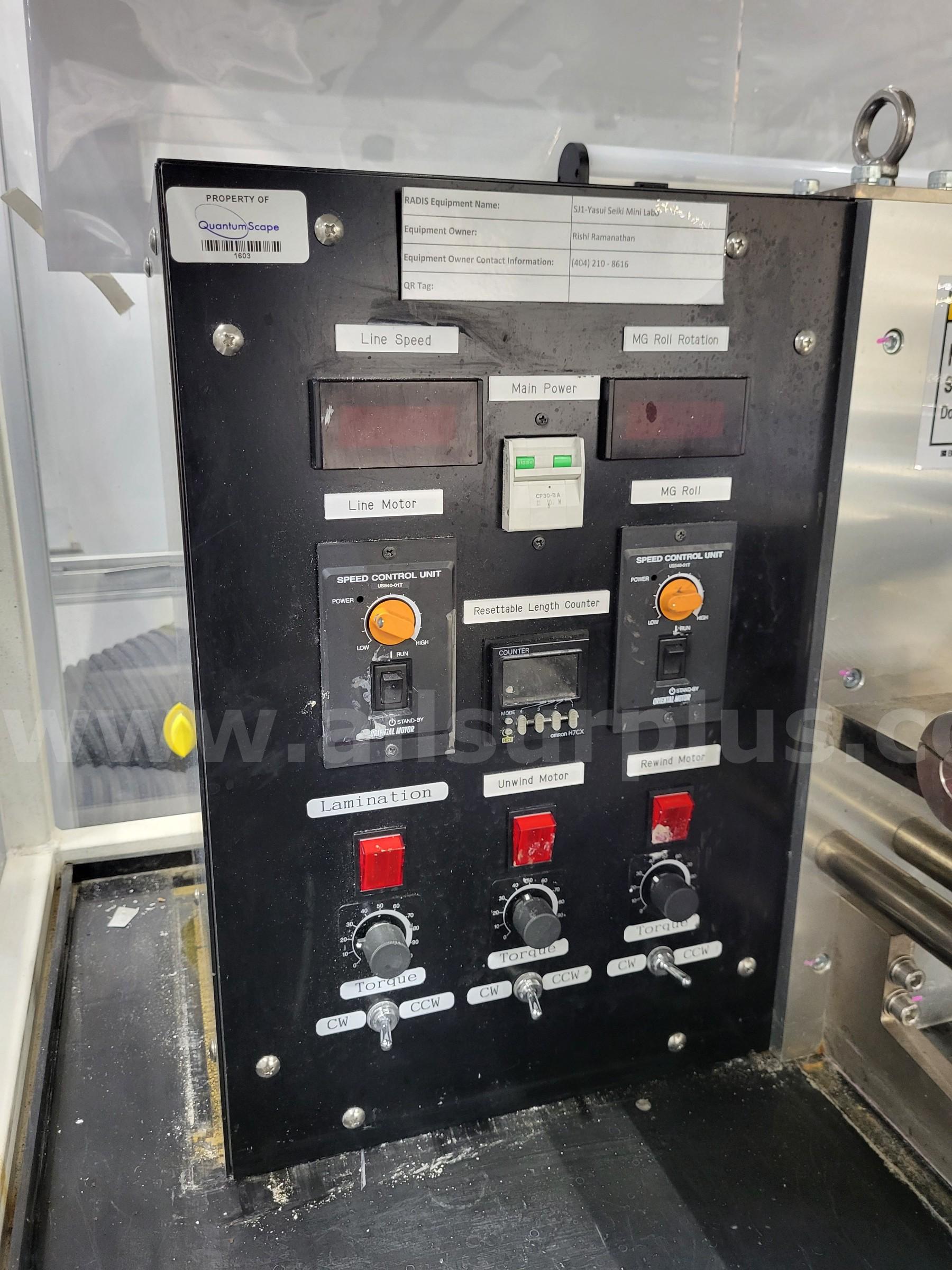 Yasui Seiki Mini Labo ML-350 Tabletop Test Coater  350 Government Surplus Auction - Photo #5