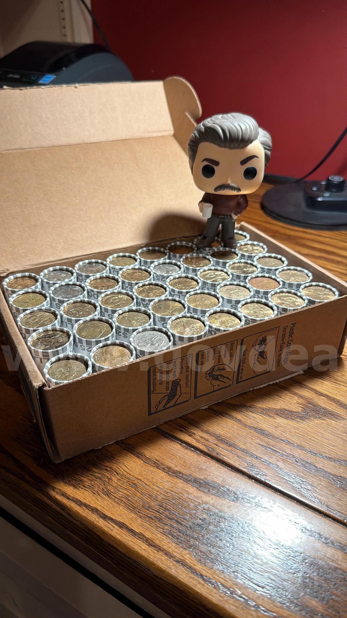 100x $1 Coins - Unsearched - From a sealed bank box  100x Government Surplus Auction - Photo #3