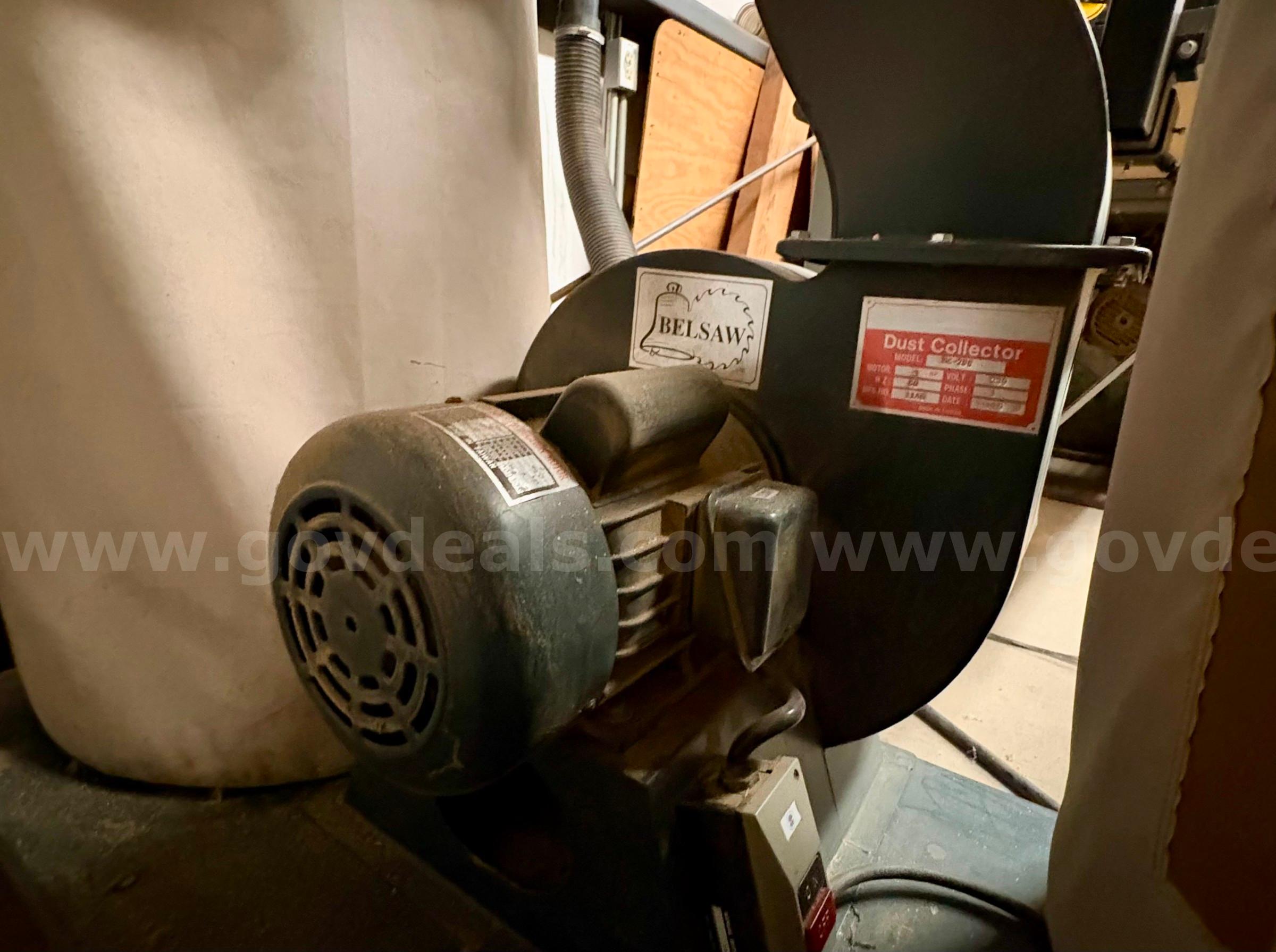 Table Saw & Dust Collection Filtration System Wadkin Bursgreen  Government Surplus Auction - Photo #4