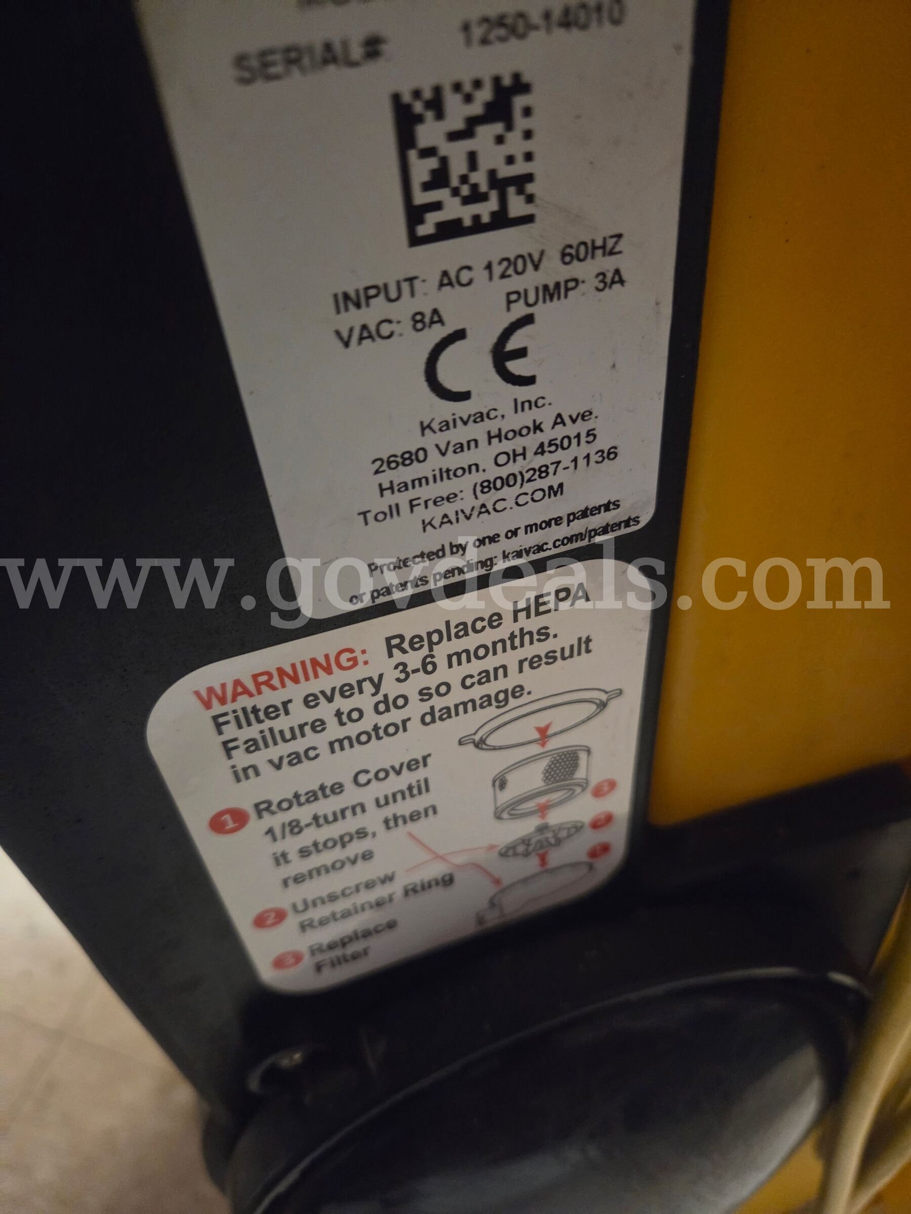 Kaivac Cleaning Systems   Government Surplus Auction - Photo #3