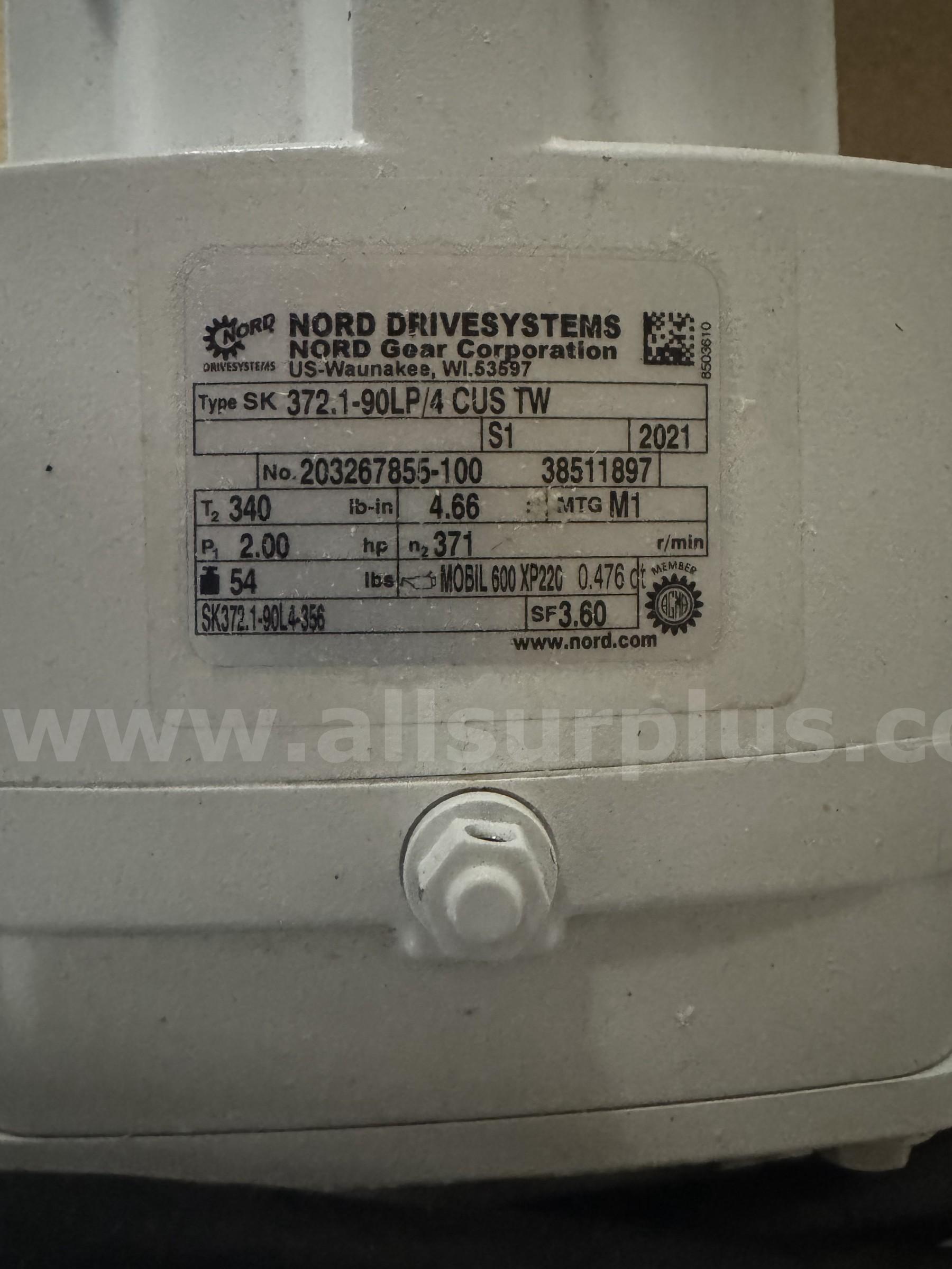 Watson-Marlow MasoSine Certa 100 Pump + Nord Gear Motor/Drive Assembly Watson-Marlow MasoSine / Nord Drivesystems 100 Government Surplus Auction - Photo #2