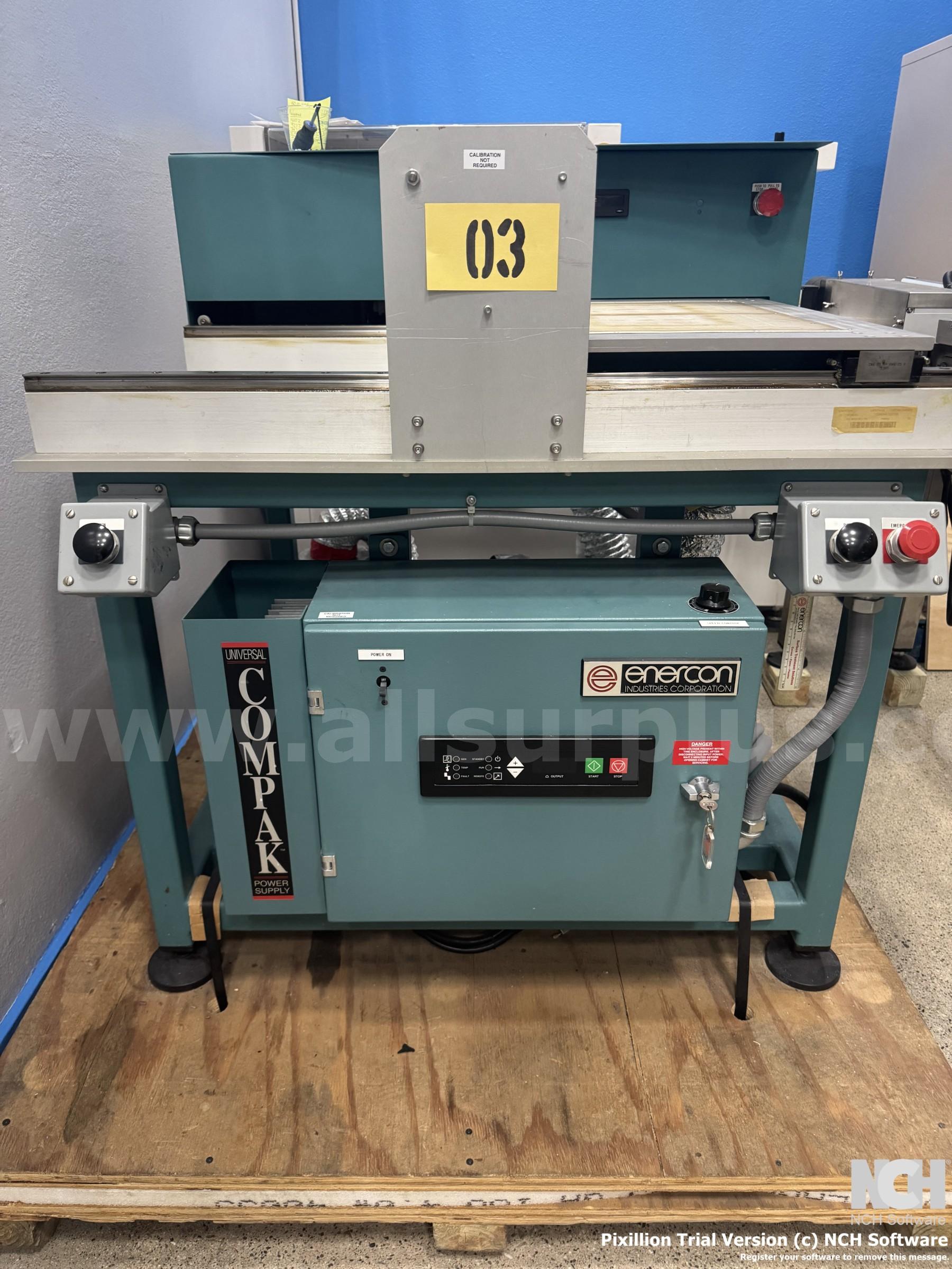 Enercon Sheet Treater  Model LM3214-09 Enercon Industries Corporation LM3214 Government Surplus Auction - Primary Photo