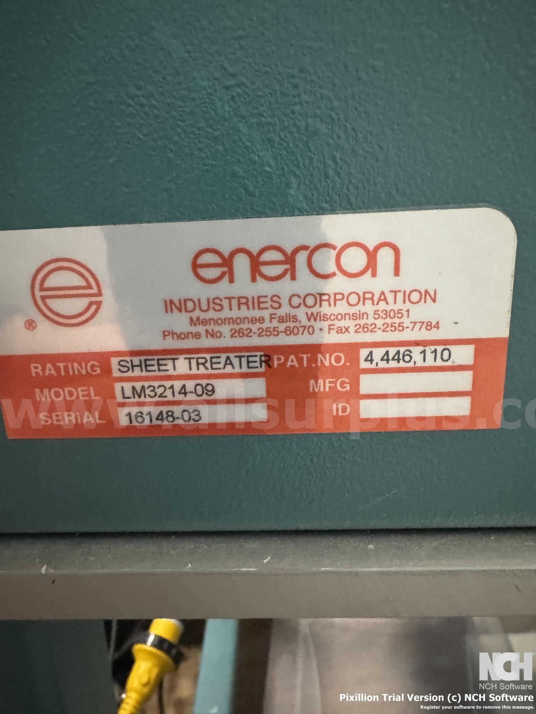 Enercon Sheet Treater  Model LM3214-09 Enercon Industries Corporation LM3214 Government Surplus Auction - Photo #3