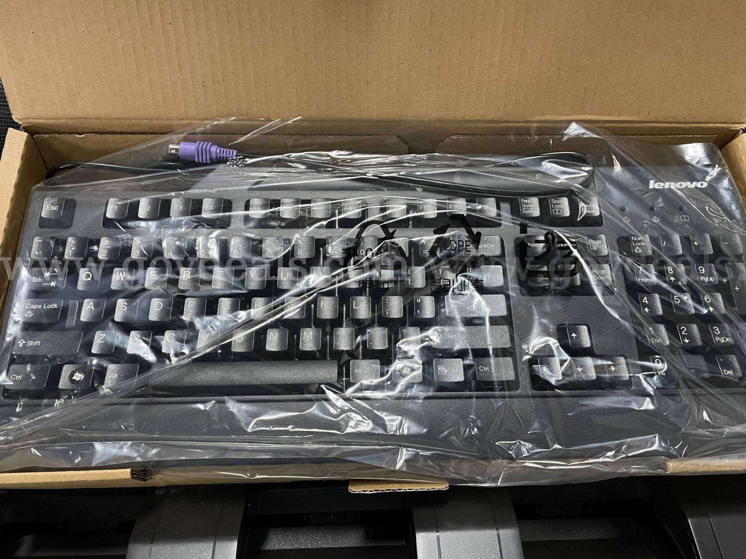 Lot of 18 – Preferred Pro Full-Size PS/2 Business Keyboards (Black, US English) Lenovo 31P7415 Government Surplus Auction - Photo #4