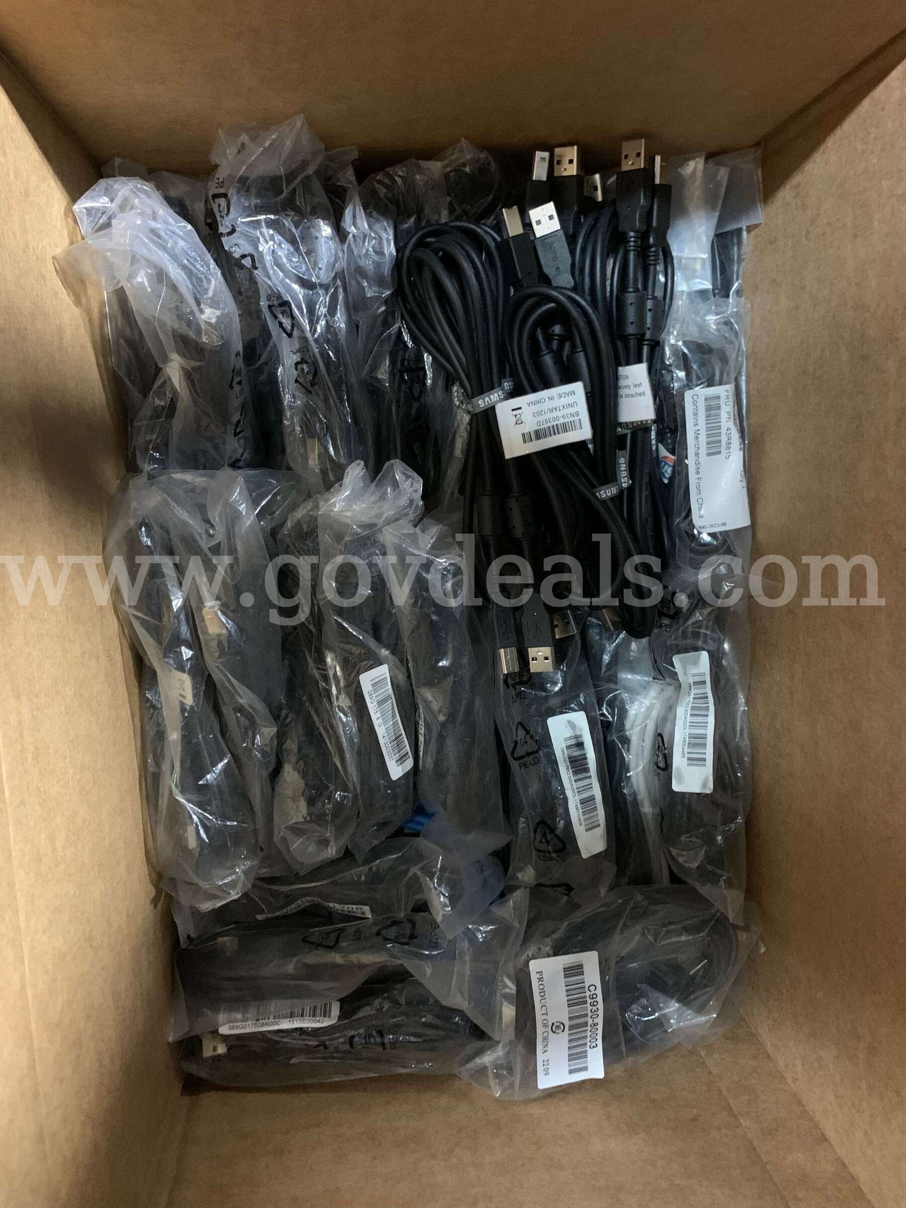 Lot of 59 NEW USB 2.0 Cables – Mixed OEM & Unbranded – Bulk Lot   Government Surplus Auction - Photo #3