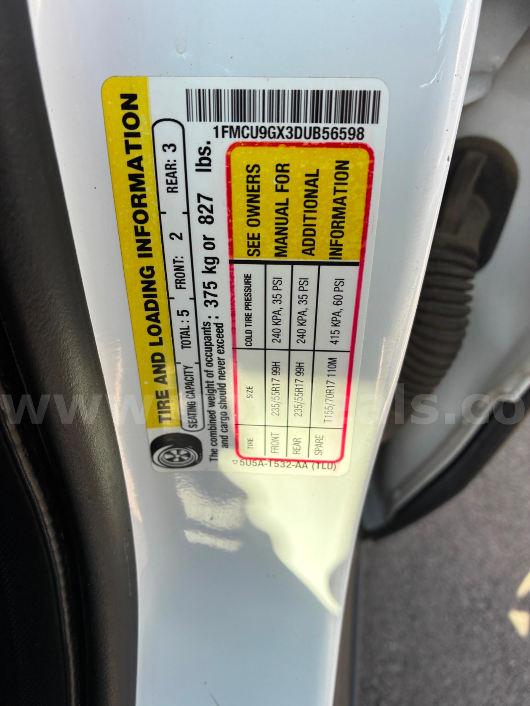 2013 FORD ESCAPE RUNS AND DRIVES - SHIPPING AVAILABLE Ford ESCAPE Government Surplus Auction - Photo #5