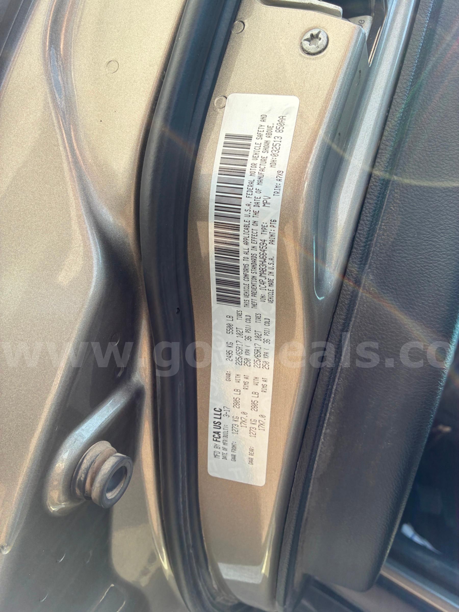 2017 JEEP CHEROKEE RUNS AND DRIVES - SHIPPING AVAILABLE Jeep CHEROKEE Government Surplus Auction - Photo #5
