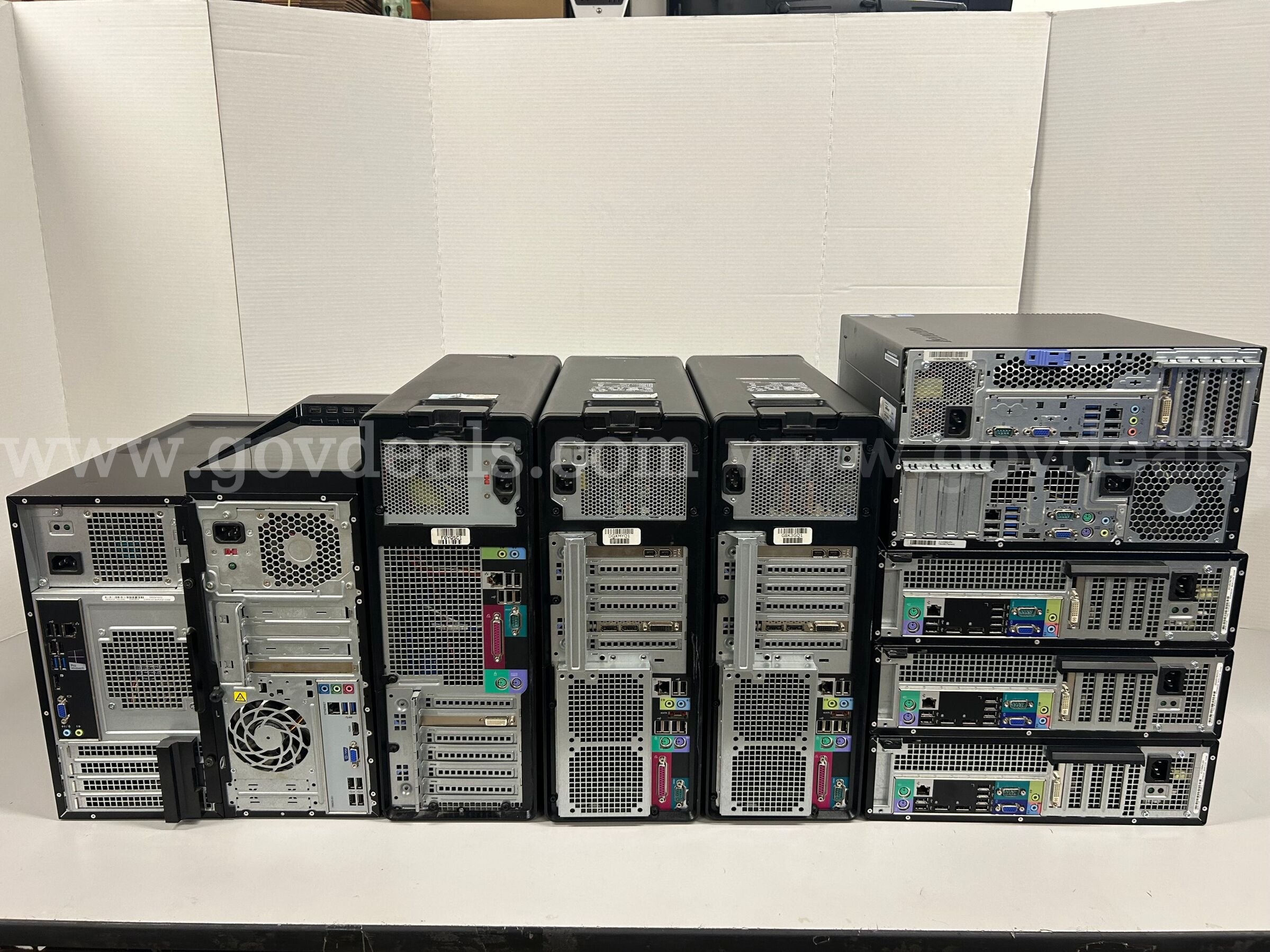 Lot of 10. Dell Workstations w/ Xeon processor and NVIDIA GPU, HP and Lenovo Desktop Computers, Tested, Boots to BIOS Dell  Government Surplus Auction - Photo #2