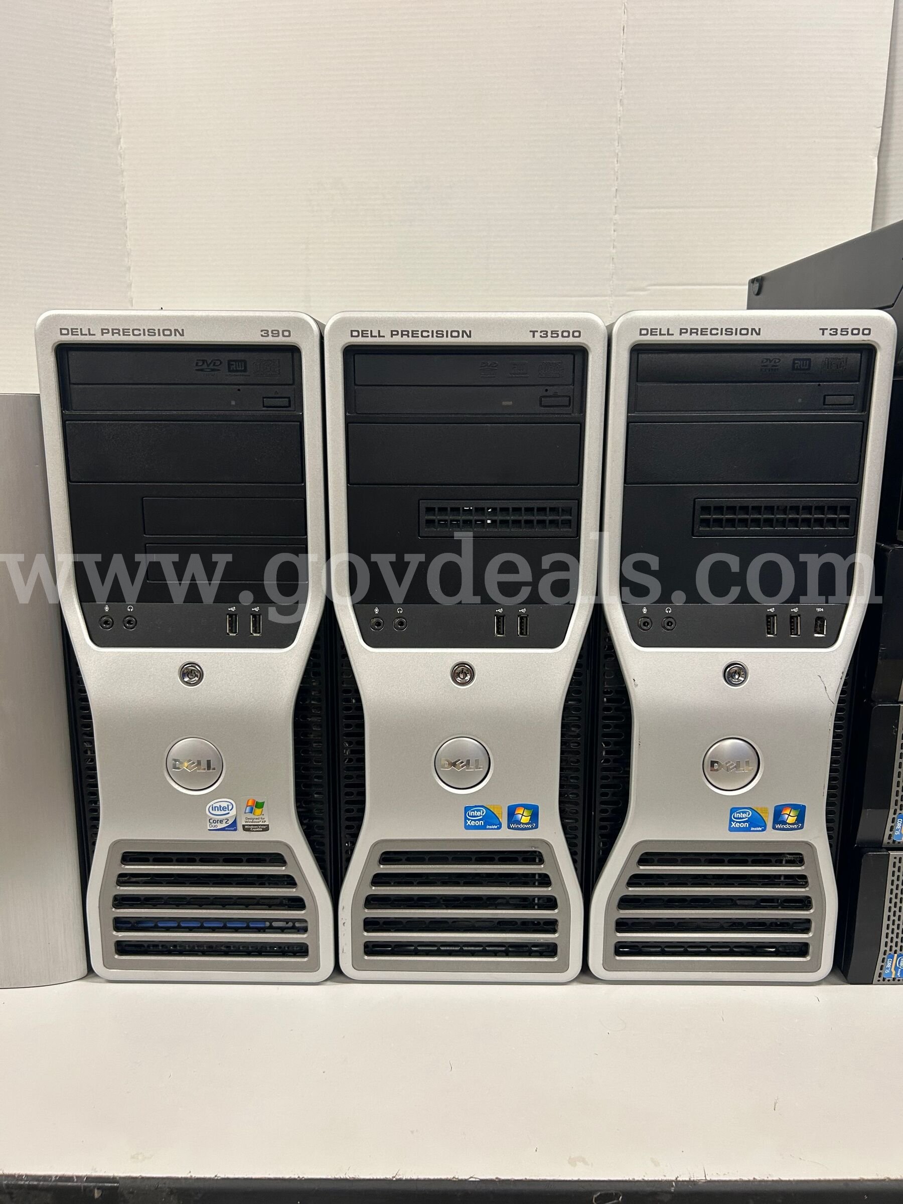 Lot of 10. Dell Workstations w/ Xeon processor and NVIDIA GPU, HP and Lenovo Desktop Computers, Tested, Boots to BIOS Dell  Government Surplus Auction - Photo #3