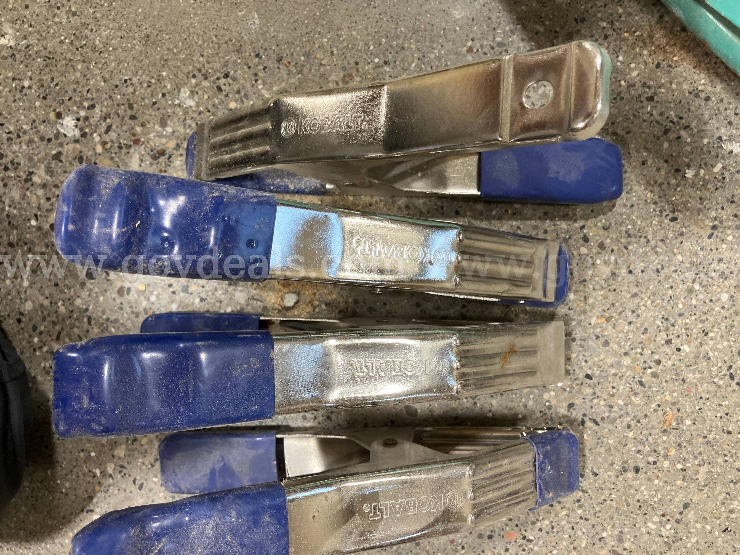 Set of 4 Kobalt Steel Spring Clamps (2-Inch Capacity) - Heavy Duty   Government Surplus Auction - Photo #2