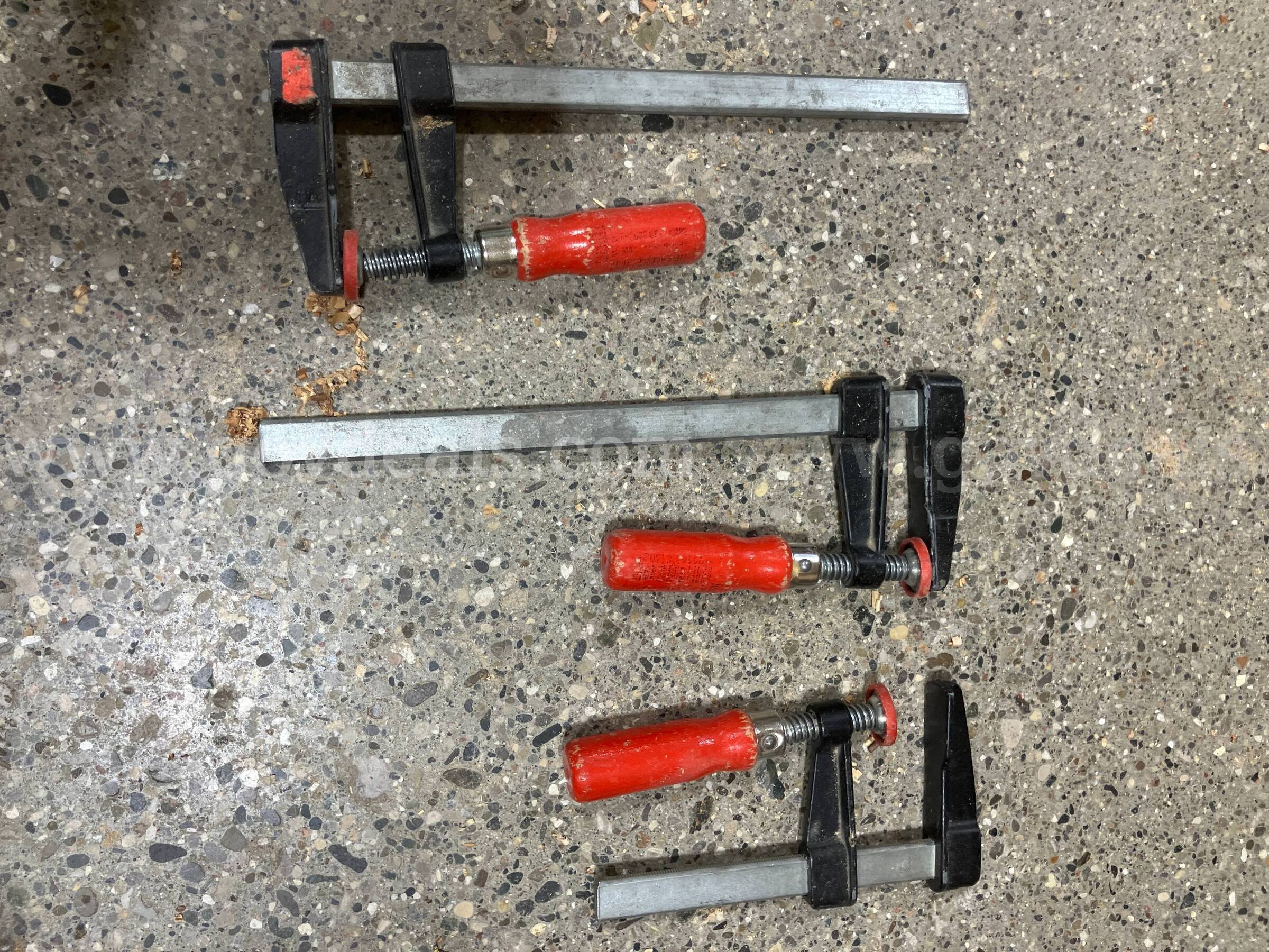 Set of 3 Bessey F-Style Bar Clamps - Woodworking / Shop Clamps   Government Surplus Auction - Photo #4