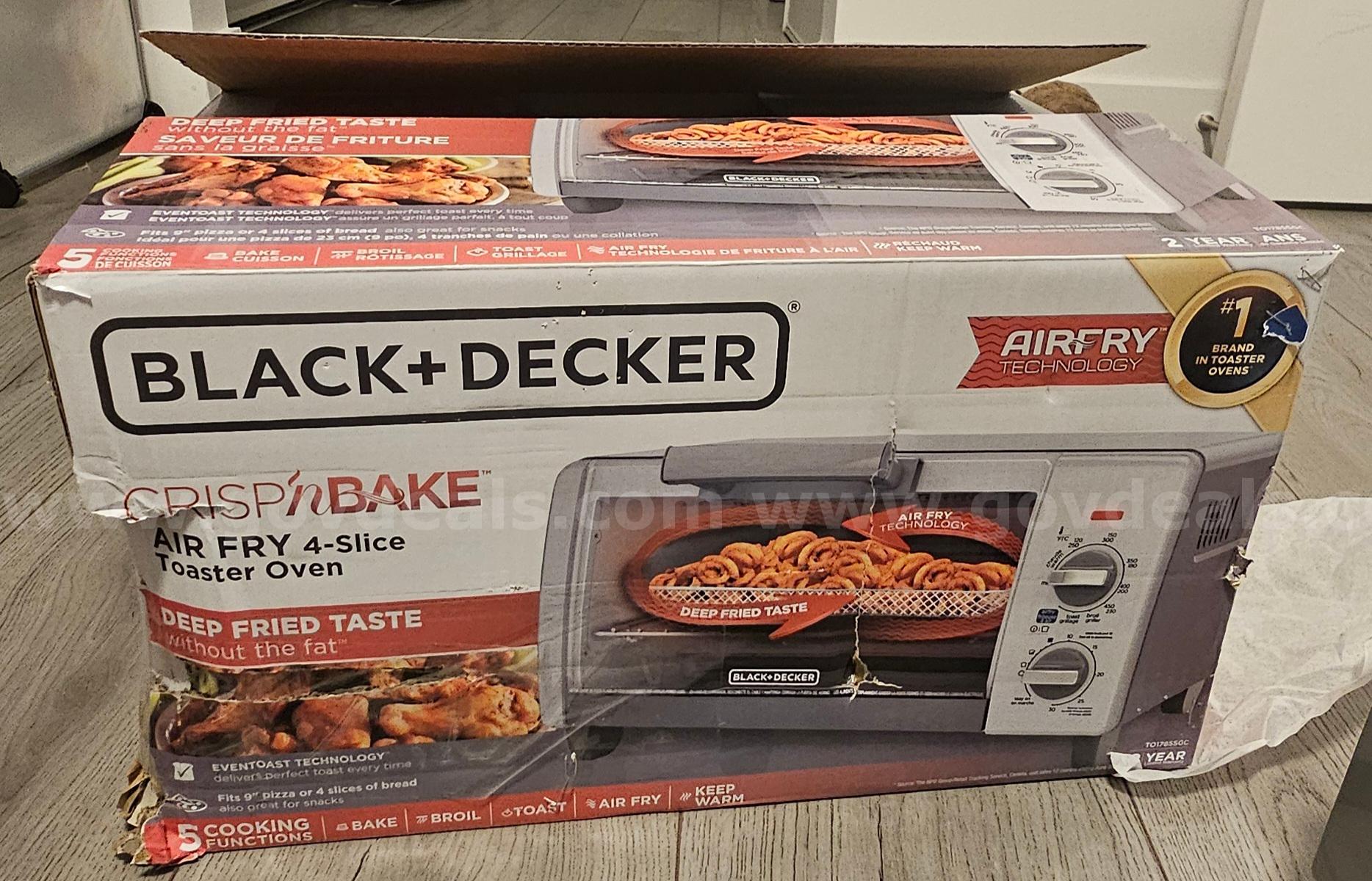 BLACK+DECKER 4-Slice Stainless Steel Toaster Oven (Silver) - NEW BLACk + DECKER  Government Surplus Auction - Photo #2