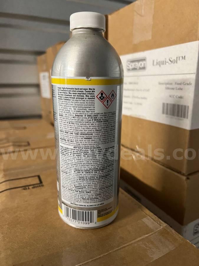 Sprayon LU210L FOOD GRADE SILICONE Lubricant 14 FL.oz/414 mL /CASE OF 12 BOTTLES FACTORY SEALED Case LU210L Government Surplus Auction - Photo #4