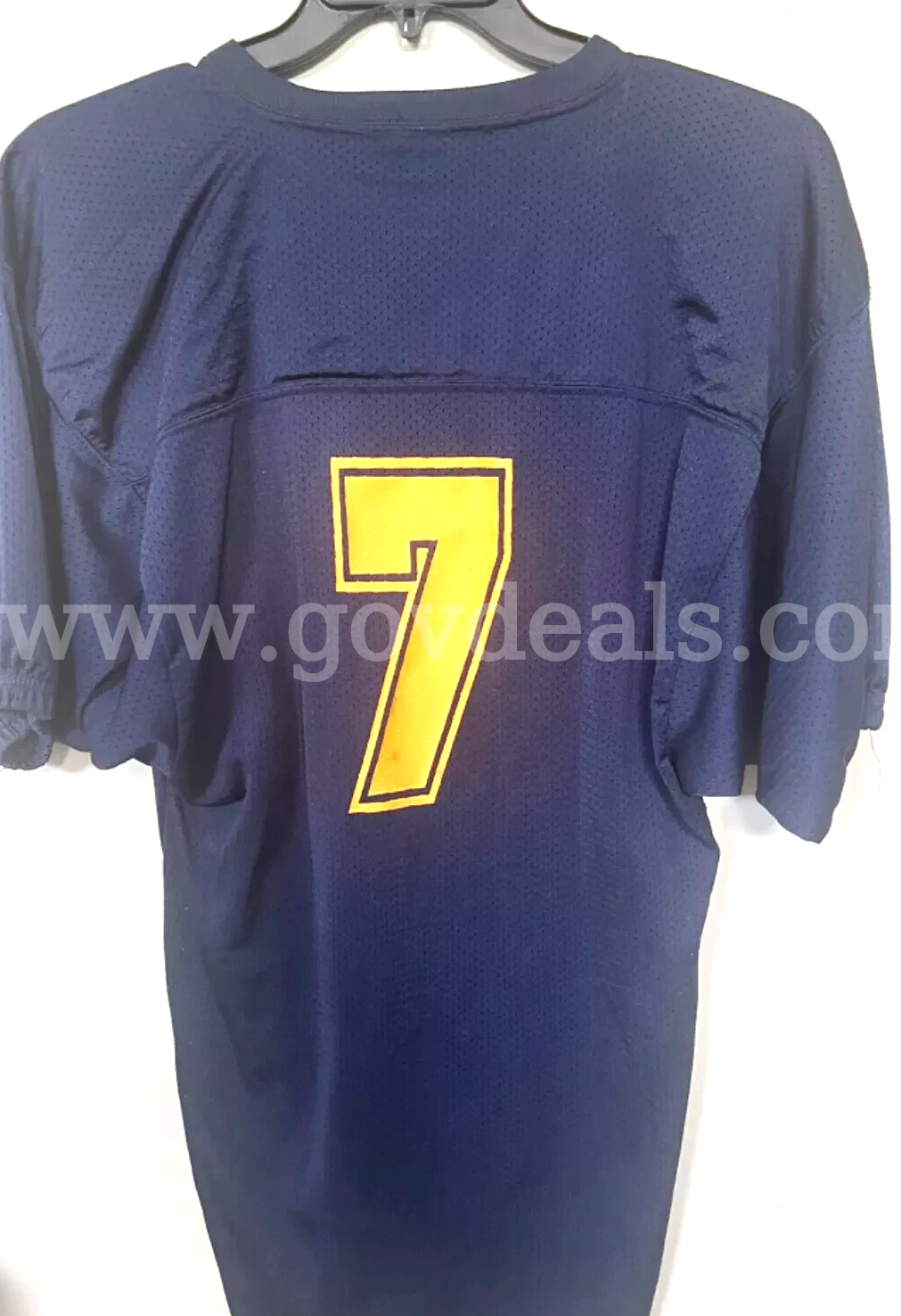 Vintage All Sports America Football Jersey #7 CLAYTON Men Size Medium Color Blue   Government Surplus Auction - Photo #3