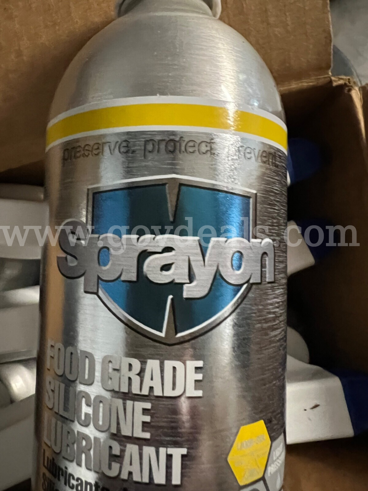 CASE OF 12 BOTTLES Sprayon LU210L FOOD GRADE SILICONE Lubricant 14 FL.oz/414 mL / FACTORY SEALED *CAN SHIP* Case LU210L Government Surplus Auction - Photo #4