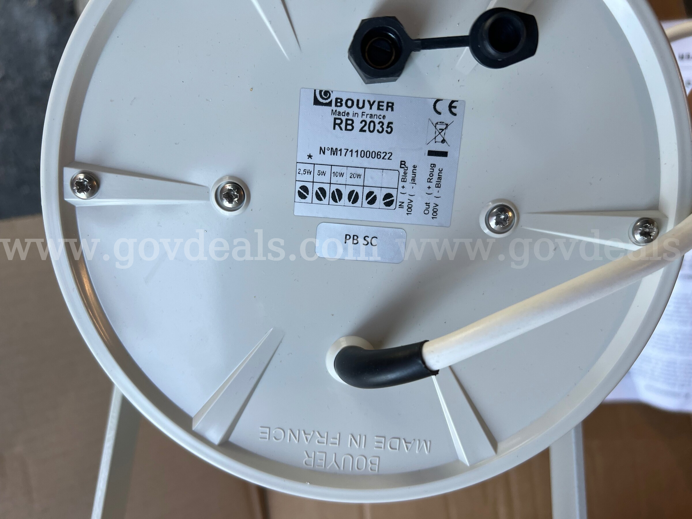 LOT OF 4 Bouyer Design COAXIAL SOUND PROJECTOR RB 2035 MADE IN FRANCE *CAN SHIP*  2035 Government Surplus Auction - Photo #5