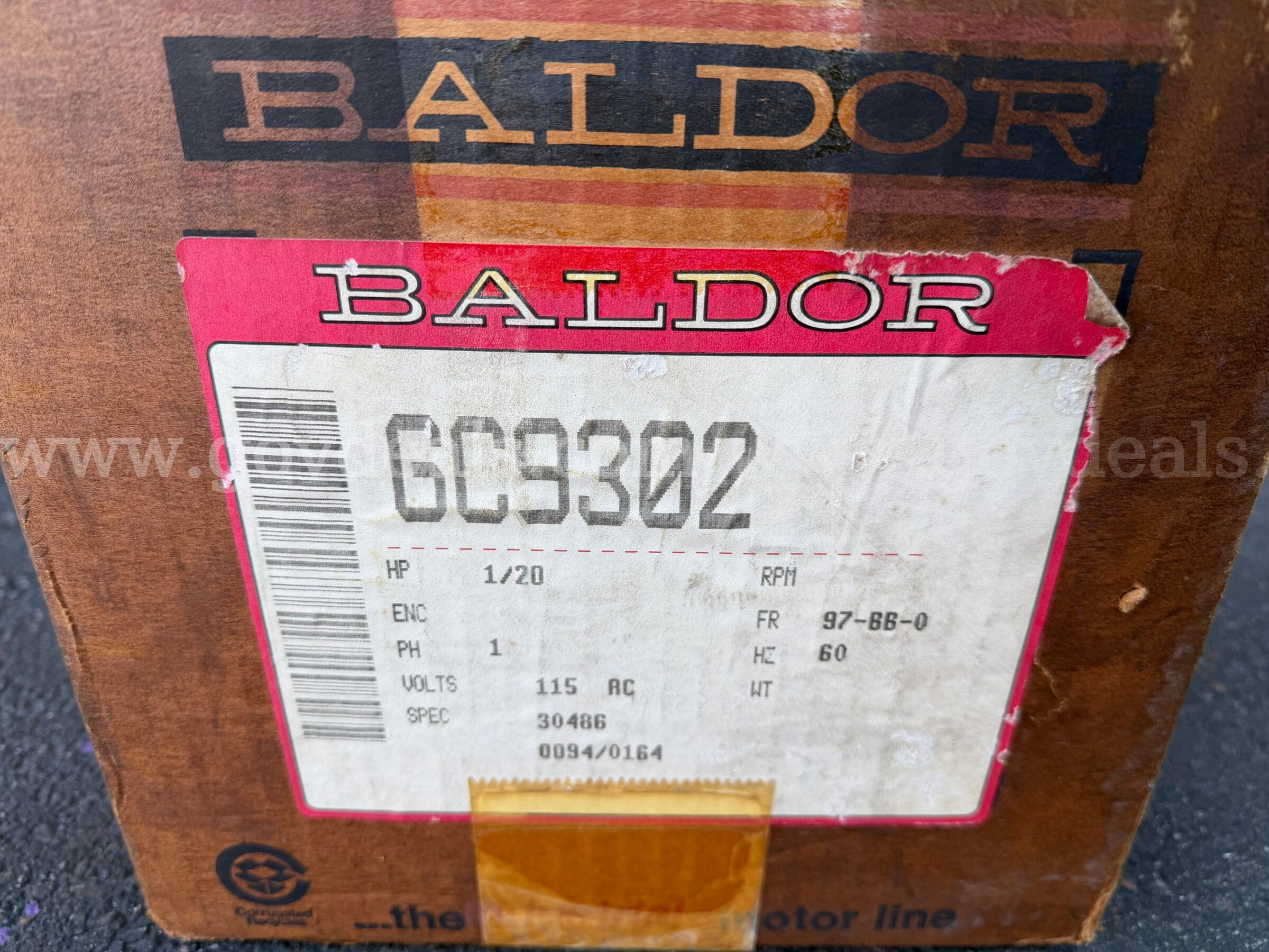 BALDOR 115 AC Motor MODEL GC9302 NEW IN BOX,MADE IN USA  115 Government Surplus Auction - Photo #4