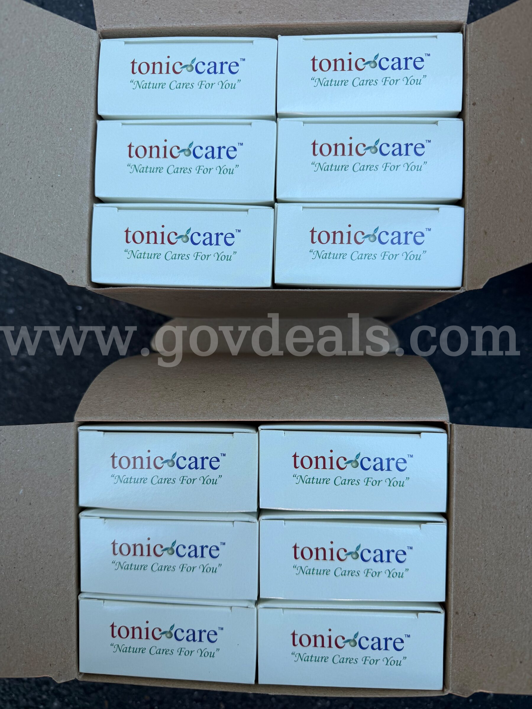 LOT OF 2 BOXES BY 6 Tonic Care SOOTHAGE GEL CALMANT, 5.1oz / 150 ml All Natural NEW IN BOX  150 Government Surplus Auction - Photo #2