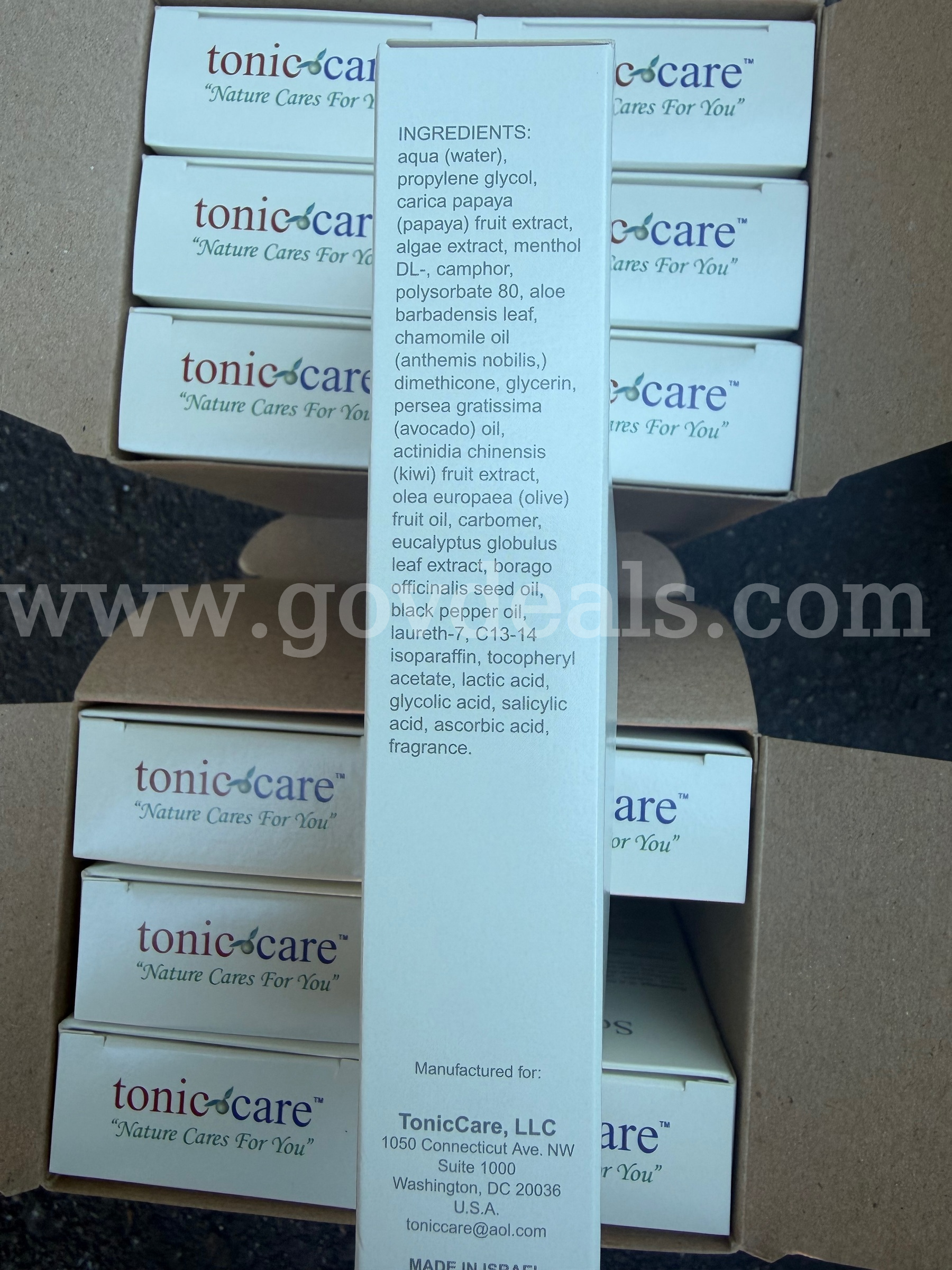 LOT OF 2 BOXES BY 6 Tonic Care SOOTHAGE GEL CALMANT, 5.1oz / 150 ml All Natural NEW IN BOX  150 Government Surplus Auction - Photo #4