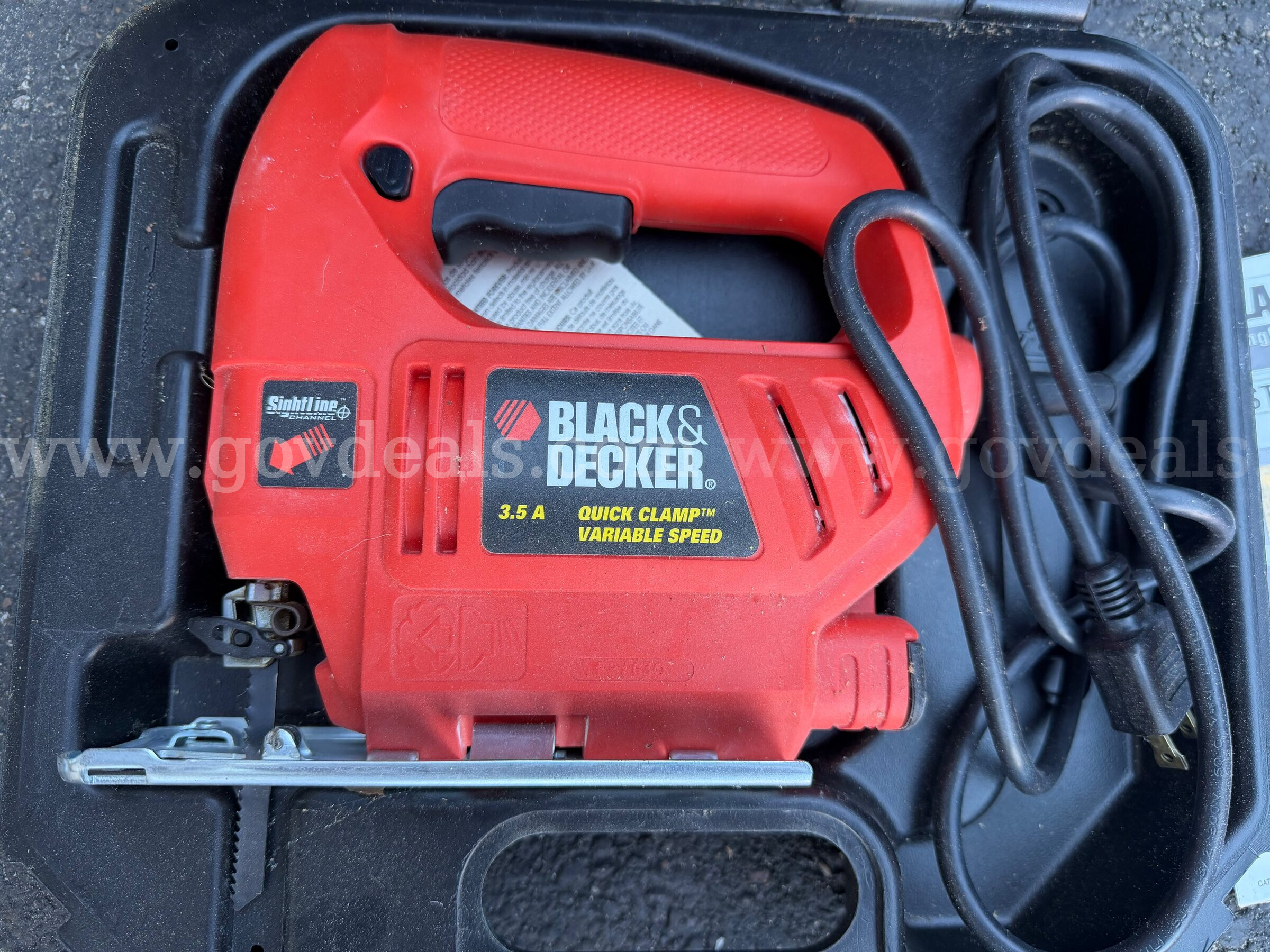 BLACK&DECKER JIG SAWS 3.5A QUICK CLAMP VARIABLE SPEED LOOKS LIKE NEVER USED *WILL SHIP*   Government Surplus Auction - Photo #4