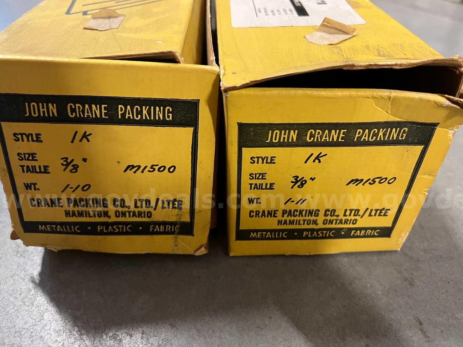 LOT OF 2 JOHN CRANE PACKING,SHAFT,GRAPHITE/WHITE METAL STYLE 1K SIZE 3/8" M1500  M1500 Government Surplus Auction - Photo #2