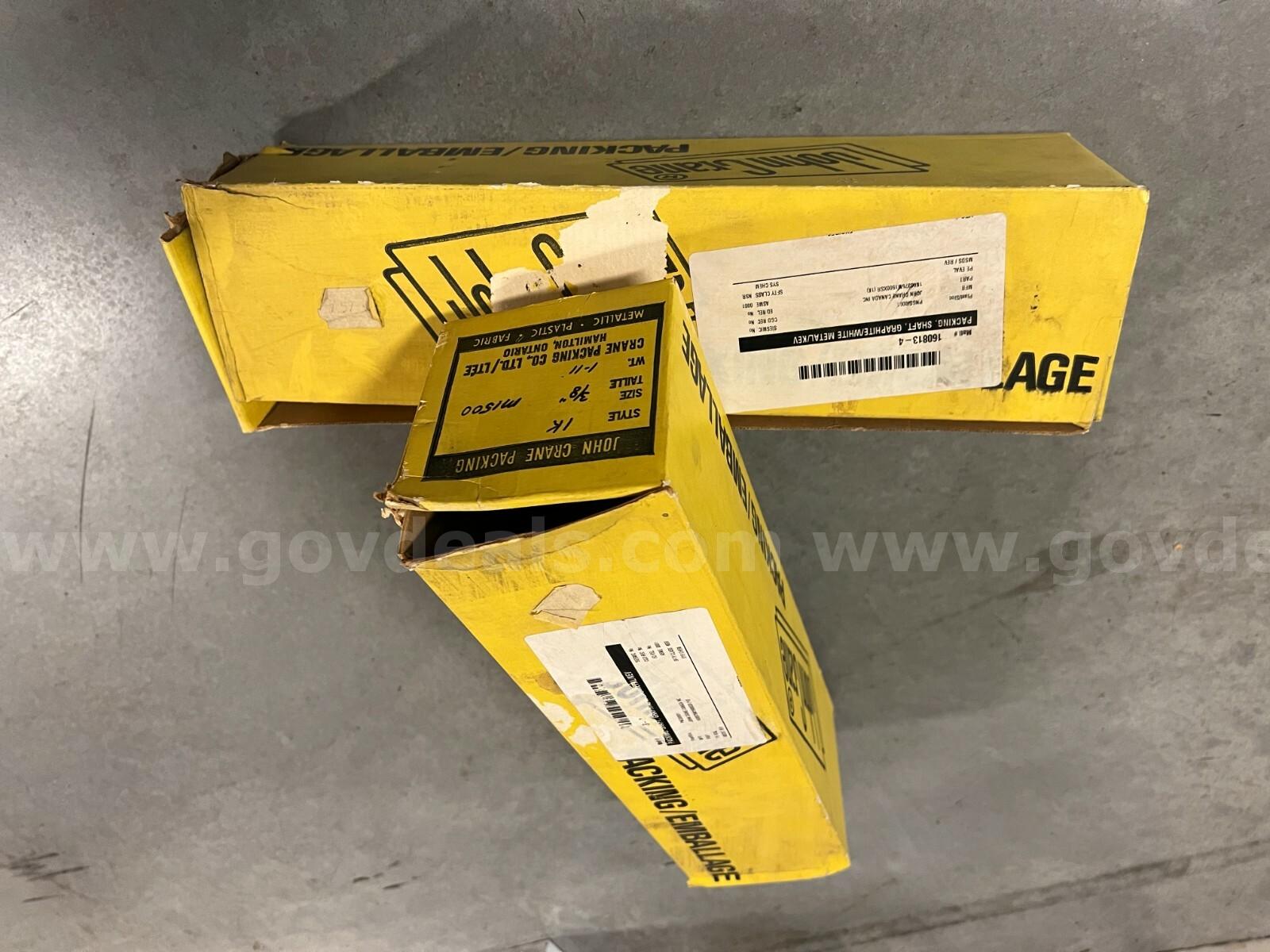 LOT OF 2 JOHN CRANE PACKING,SHAFT,GRAPHITE/WHITE METAL STYLE 1K SIZE 3/8" M1500  M1500 Government Surplus Auction - Photo #3