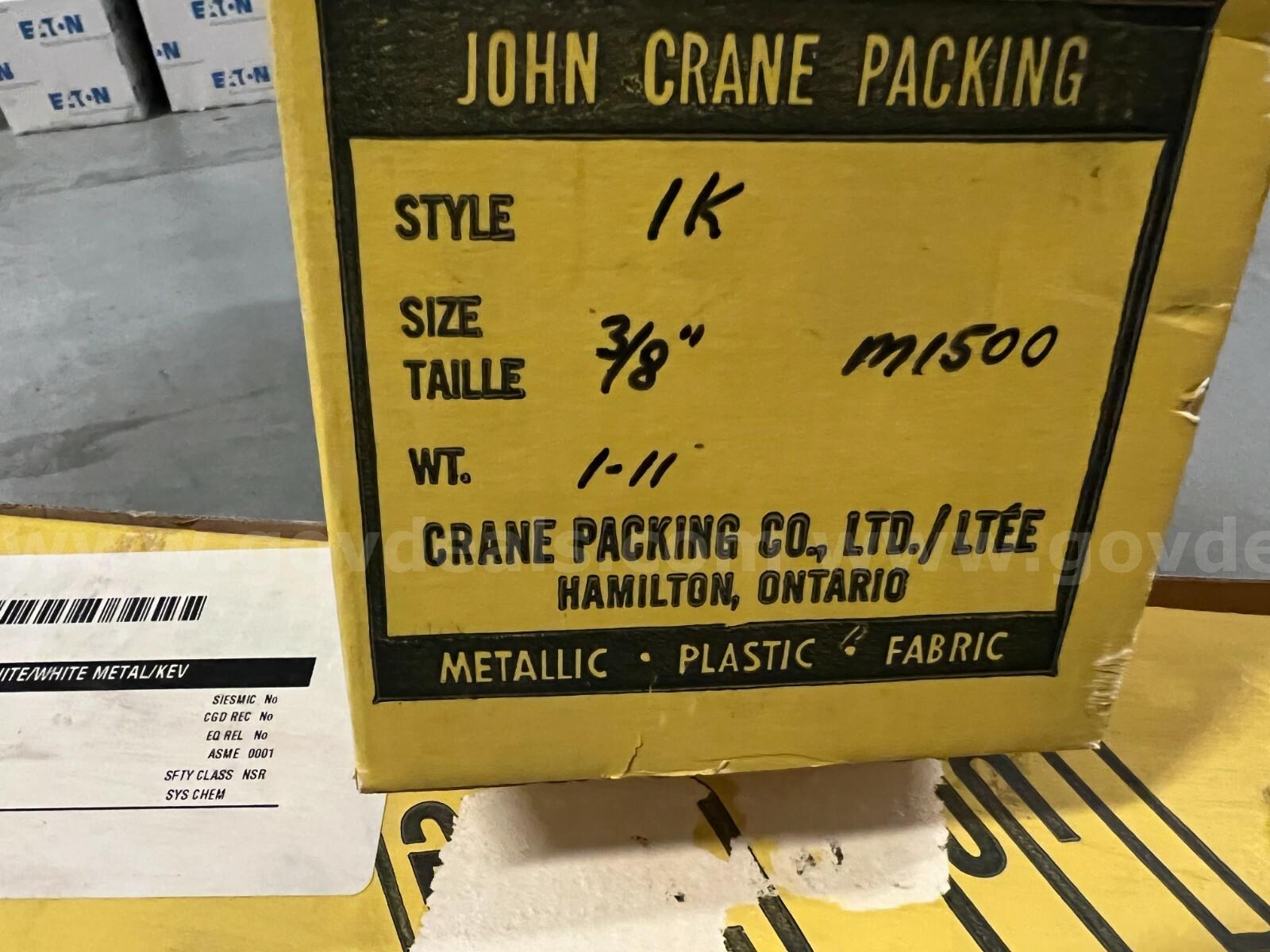 LOT OF 2 JOHN CRANE PACKING,SHAFT,GRAPHITE/WHITE METAL STYLE 1K SIZE 3/8" M1500  M1500 Government Surplus Auction - Photo #6