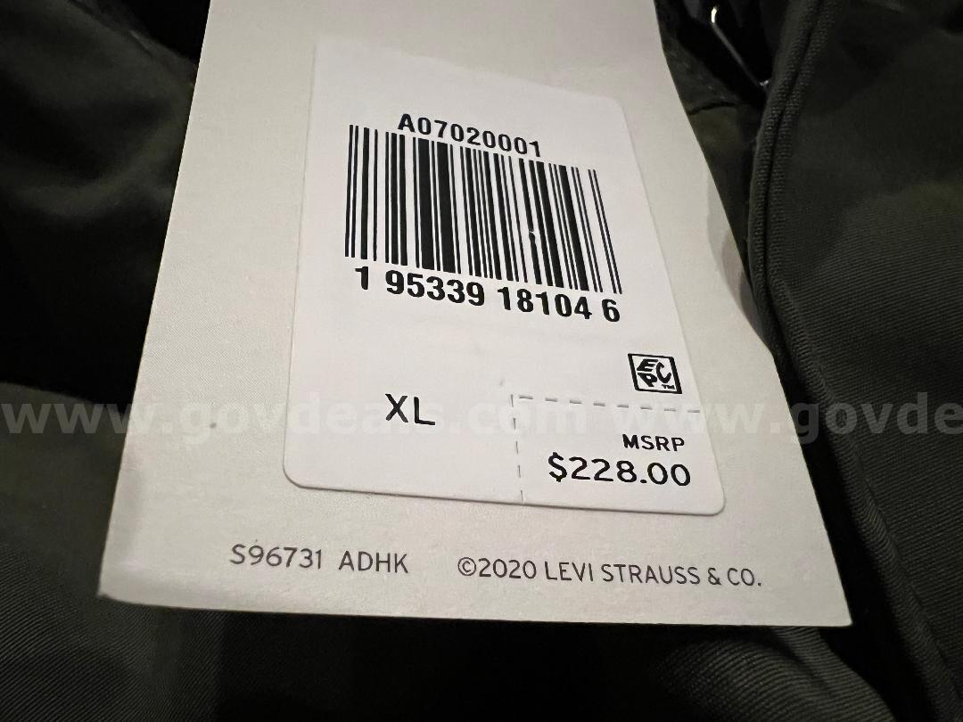 Levi's Men's Folsom Utility Jacket A07020001 Forest Night Green Size XL NWT $228   Government Surplus Auction - Photo #6