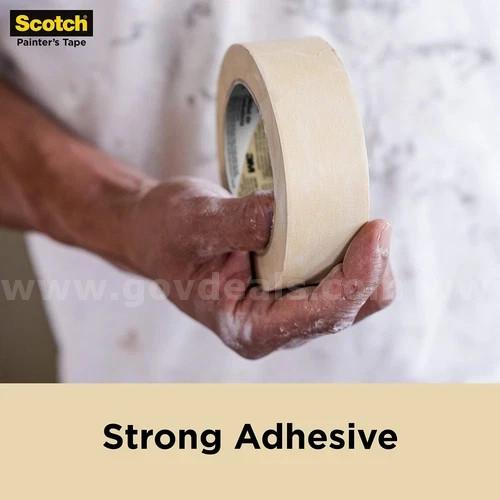 Scotch Contractor Grade Tan Masking Tape 6 Rolls 1.41 Inch 60 Yards Strong NIP   Government Surplus Auction - Photo #5