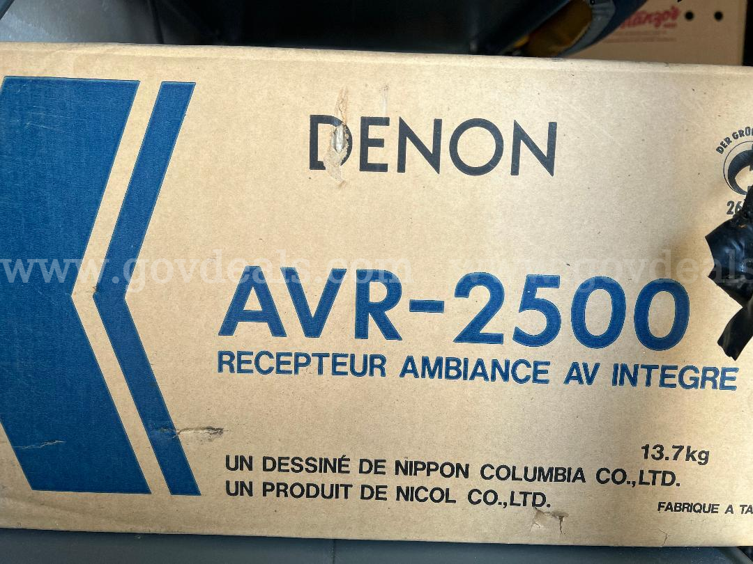 DENON AVR-2500 INTEGRATED AV SURROUND Receiver VINTAGE / NEVER PULL OUT FROM BOX*WILL SHIP*  2500 Government Surplus Auction - Primary Photo