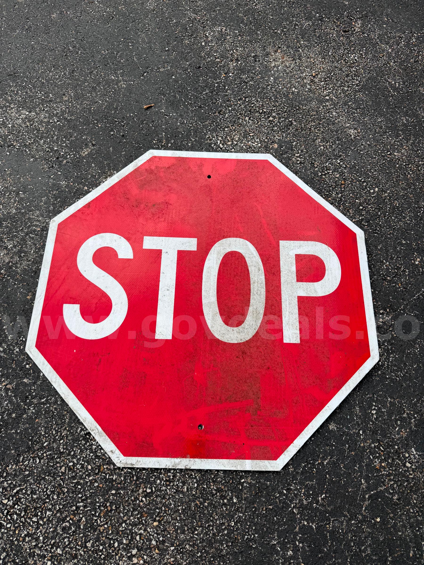 STOP sign big size made from metal/aluminum   Government Surplus Auction - Primary Photo