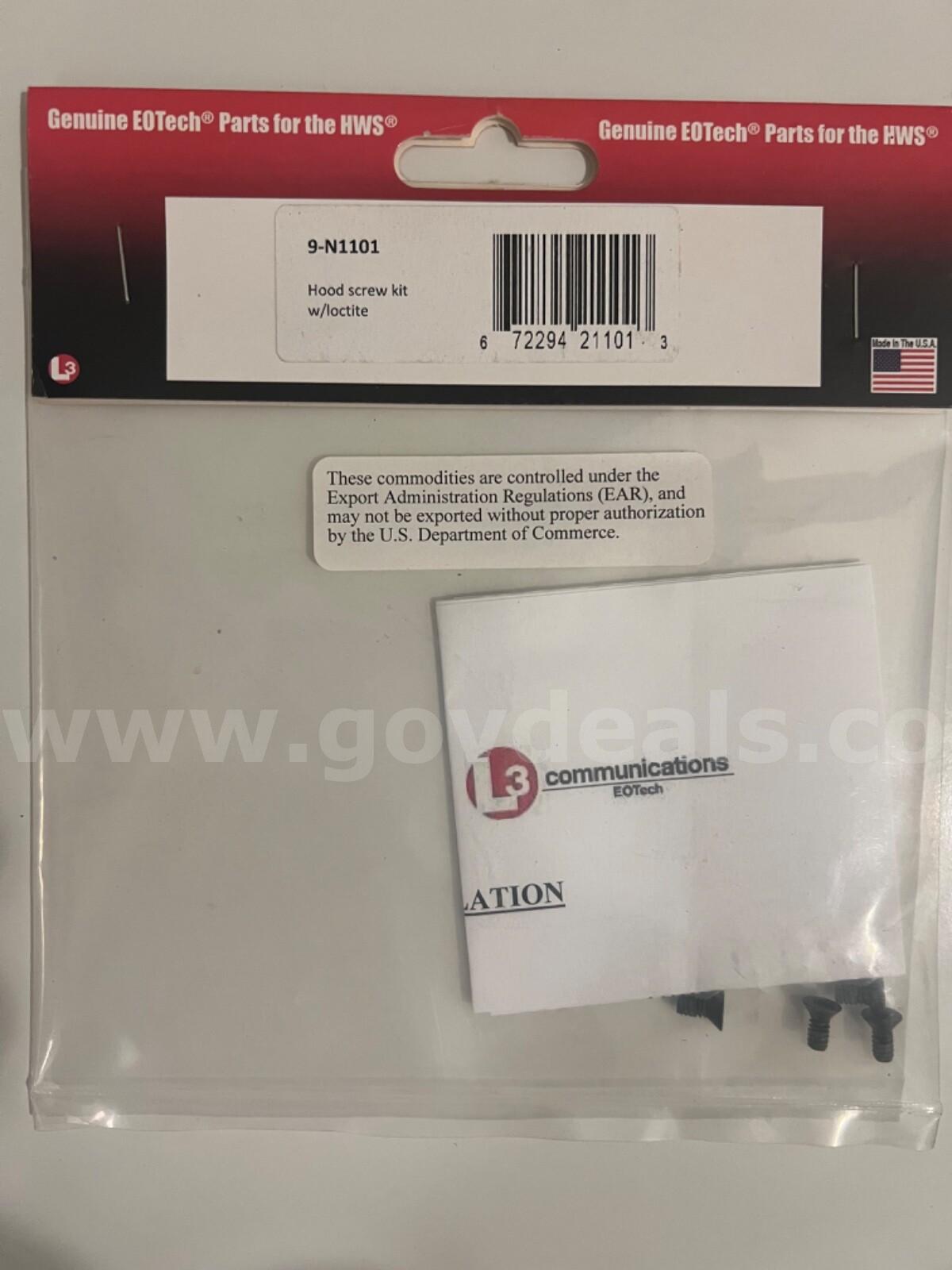 EOTech HOLOgraphic Weapon Sights Hood Screw Kit W/Loctite 9-N1101 LOT 4 PIECES *WILL SHIP*  N1101 Government Surplus Auction - Photo #4
