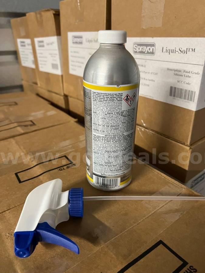 CASE OF 12 BOTTLES Sprayon LU210L FOOD GRADE SILICONE Lubricant 14 FL.oz/414 mL / FACTORY SEALED *CAN SHIP* Case LU210L Government Surplus Auction - Photo #6
