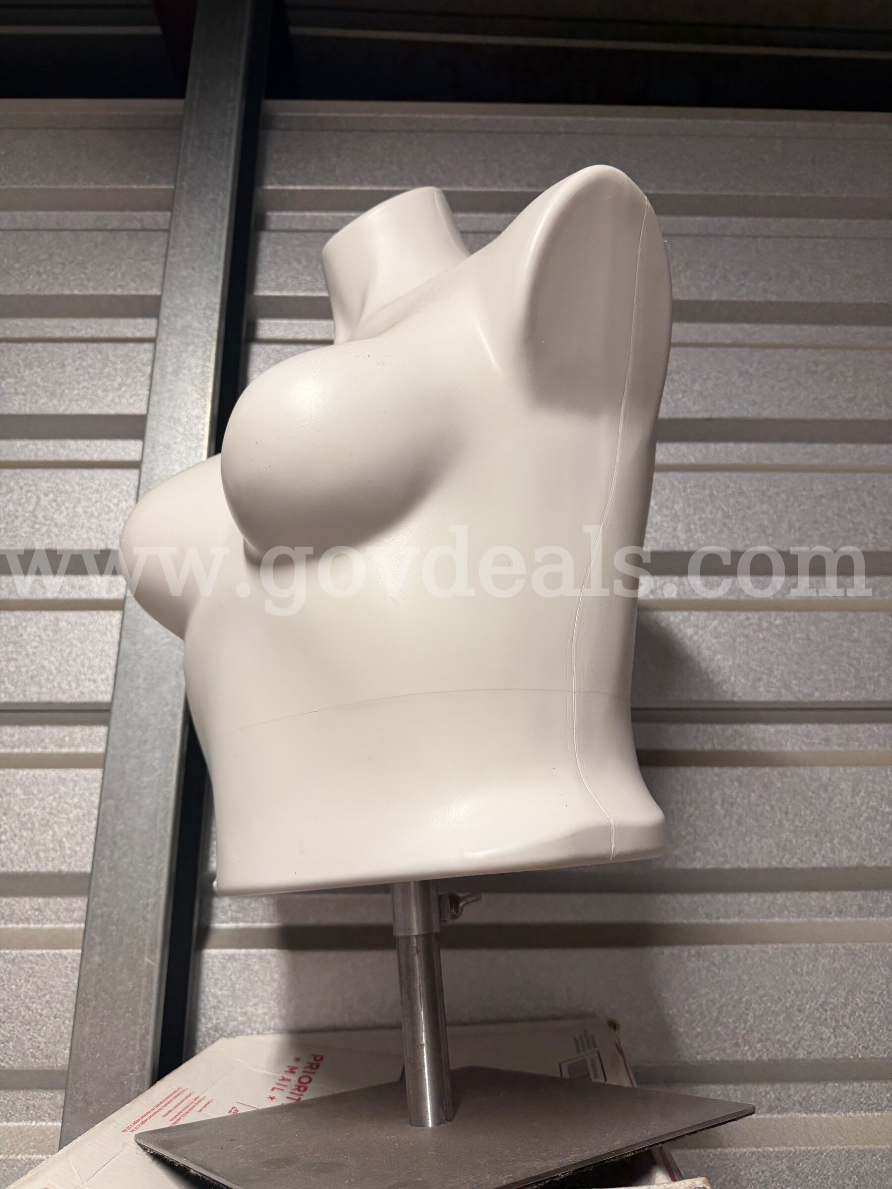 Polyethylene Female Shirt Form Extendable With Standing Floor Base,Unbreakable NHLPFB4M Lightly used   Government Surplus Auction - Photo #5