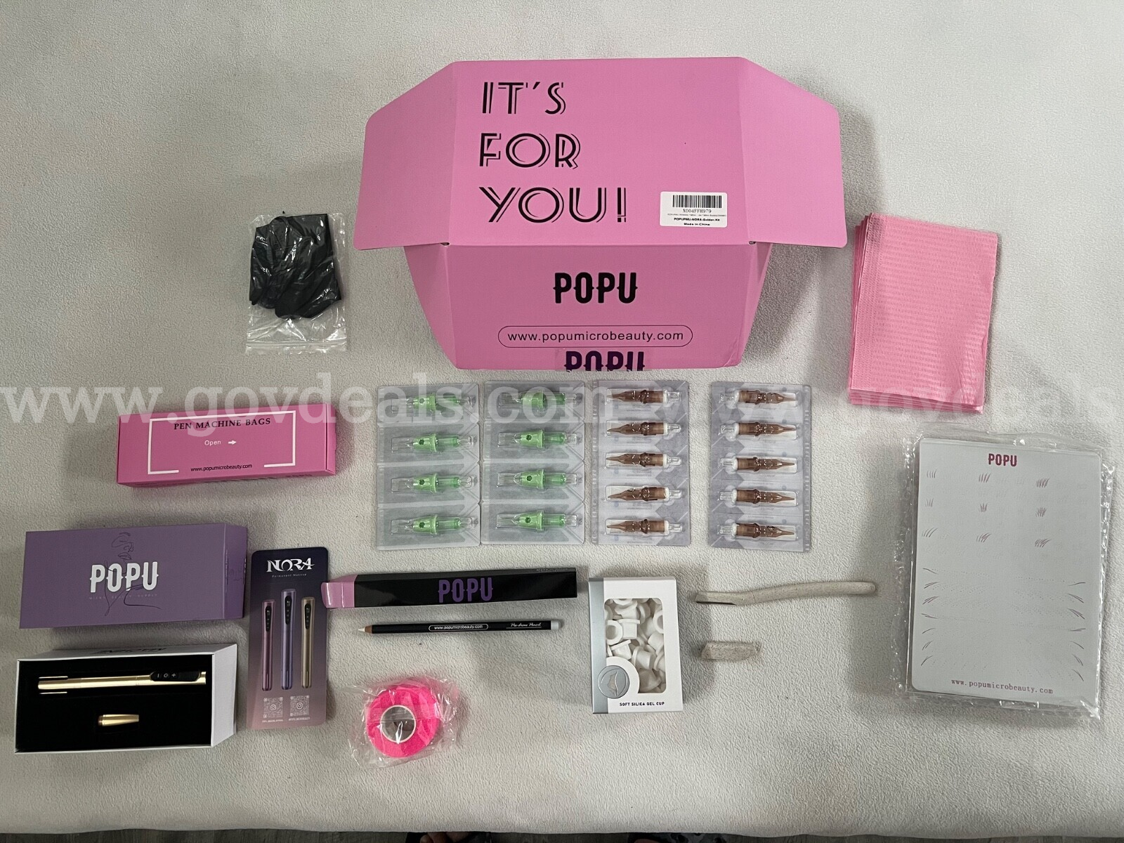 Wireless Tattoo Machine Kit-3.0mm Stroke Length 800mAh POPUPMU-NORA-GOLDEN KIT NIB *WILL SHIP*  800mAh Government Surplus Auction - Primary Photo