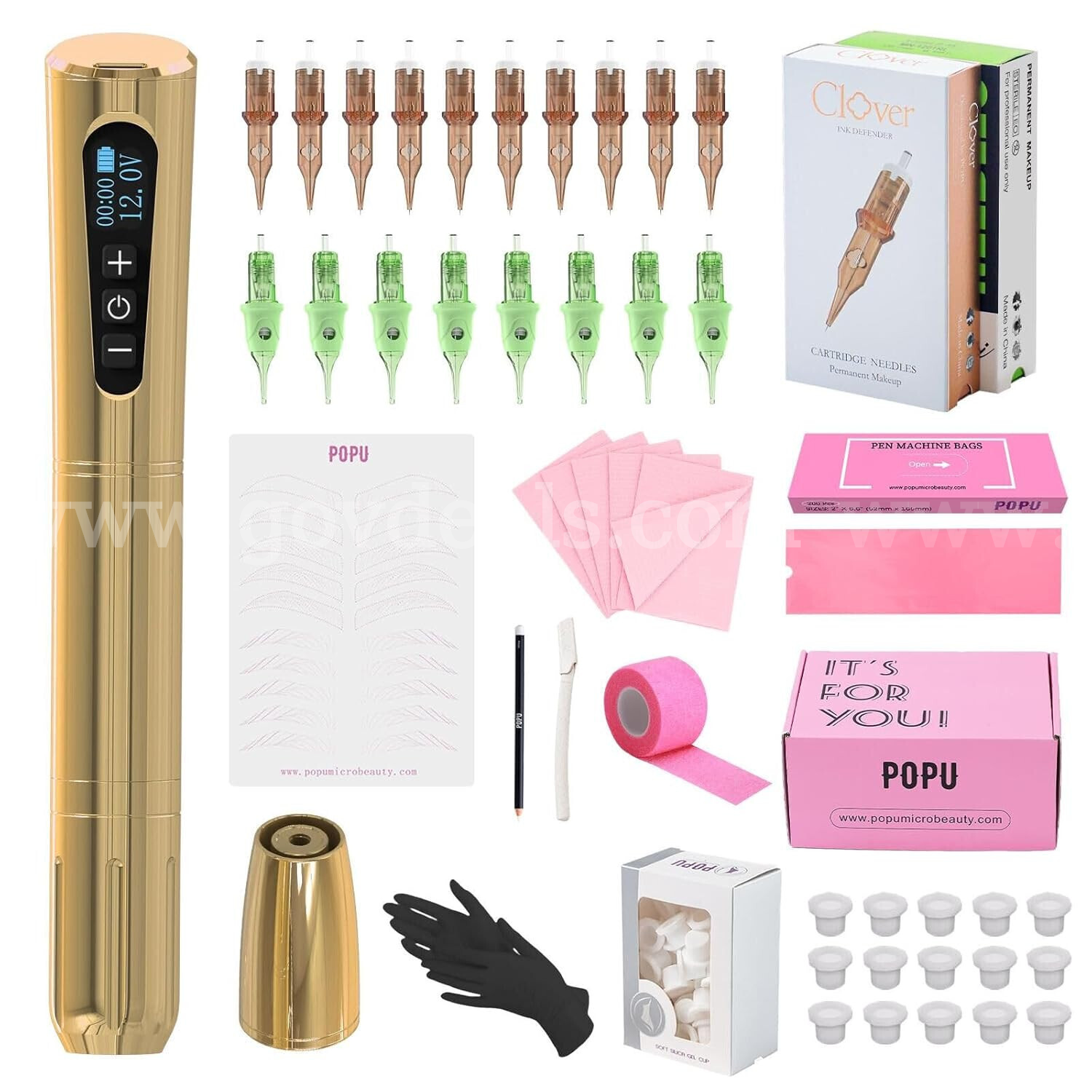 Wireless Tattoo Machine Kit-3.0mm Stroke Length 800mAh POPUPMU-NORA-GOLDEN KIT NIB *WILL SHIP*  800mAh Government Surplus Auction - Photo #2