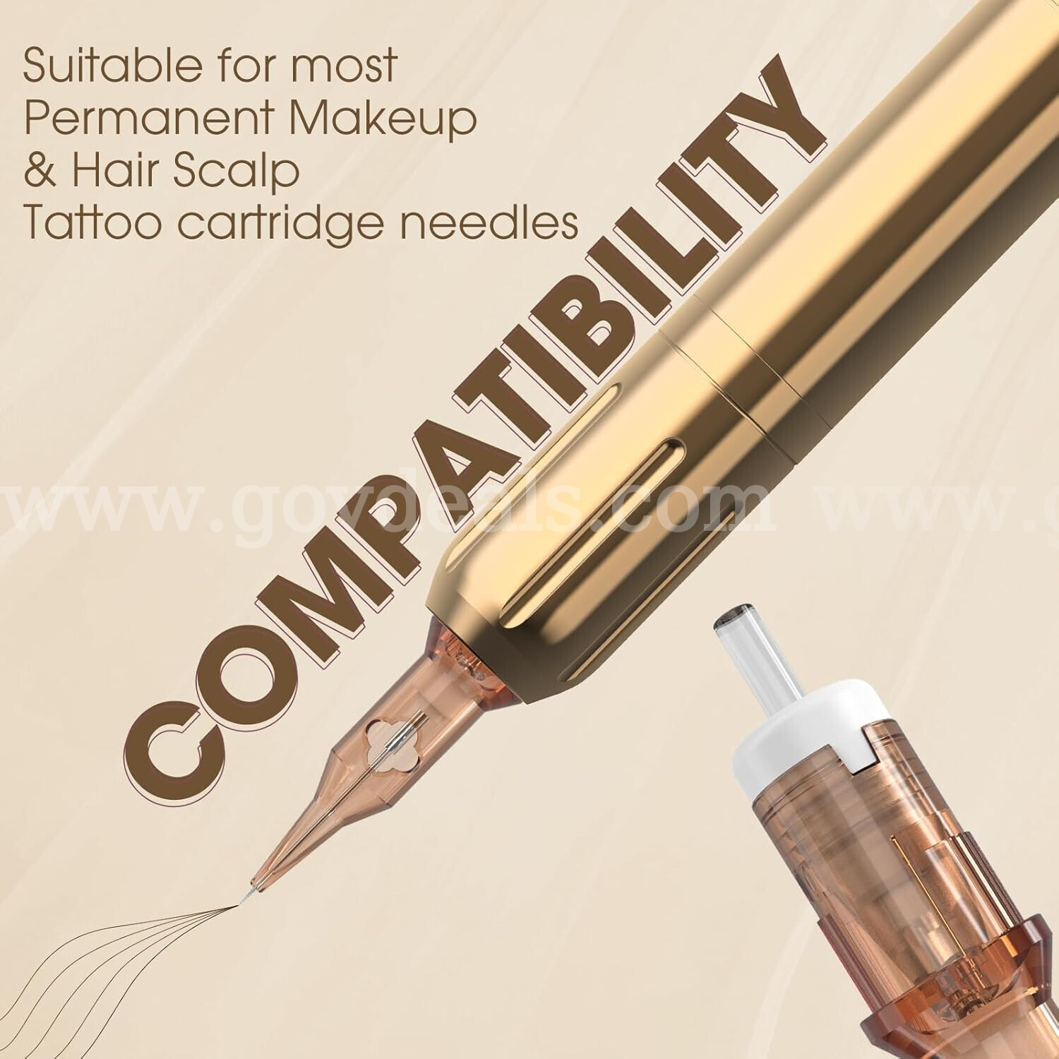 Wireless Tattoo Machine Kit-3.0mm Stroke Length 800mAh POPUPMU-NORA-GOLDEN KIT NIB *WILL SHIP*  800mAh Government Surplus Auction - Photo #4