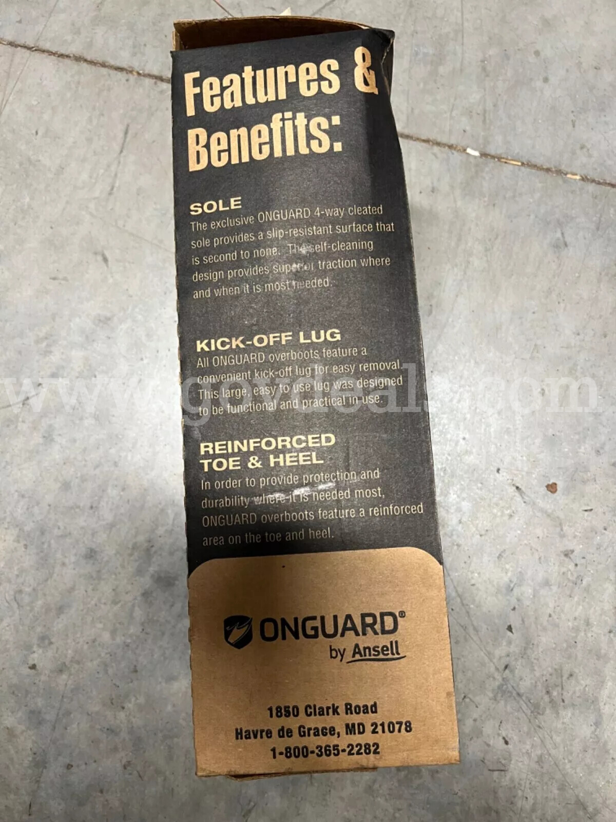 Onguard Overboots , 2X-Large , Workers Boots 10 In, Pvc, Black 86020 NEW IN BOX *WILL SHIP*   Government Surplus Auction - Photo #3
