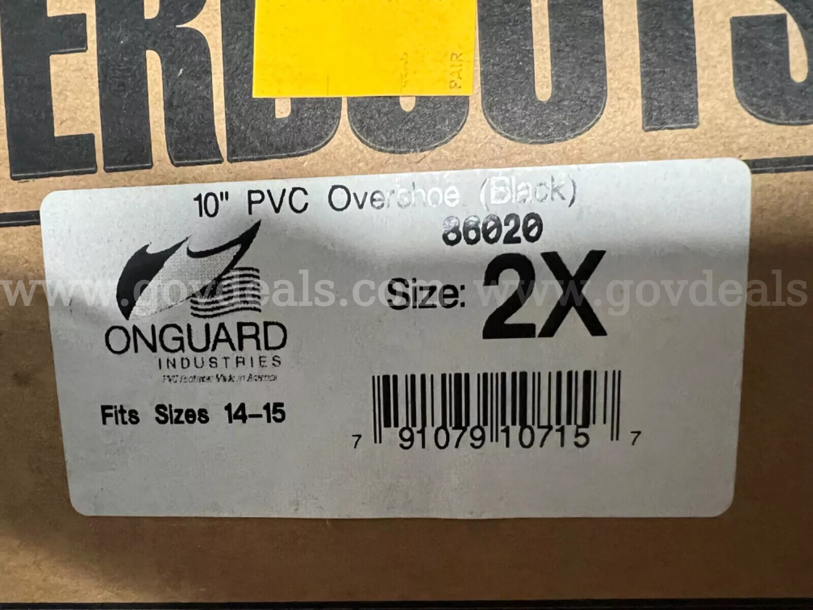 Onguard Overboots , 2X-Large , Workers Boots 10 In, Pvc, Black 86020 NEW IN BOX *WILL SHIP*   Government Surplus Auction - Photo #4